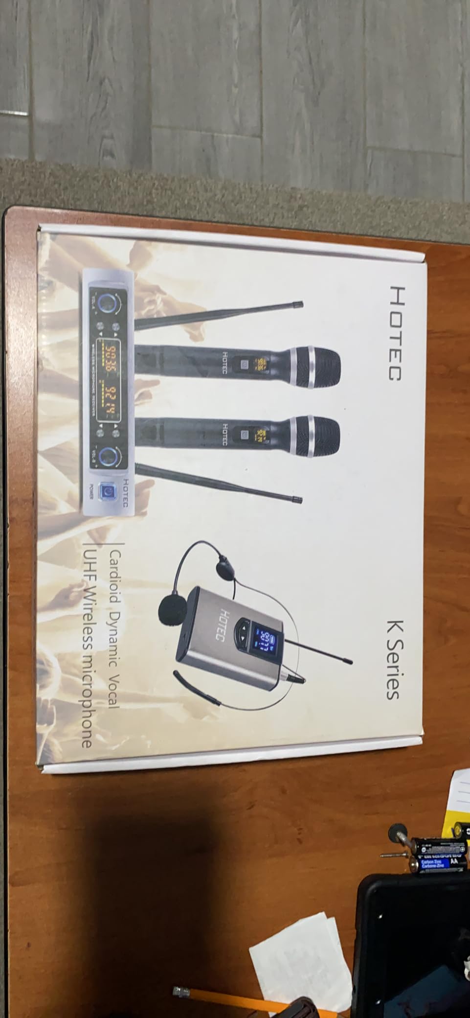 HOTEC UHF Wireless Microphone System with Dual Lapel/Lavalier and Headset Microphones Over PA, Mixer, Speaker, Karaoke Machine for Church, Training, Classroom, Interview (H-K25) customer photo 1