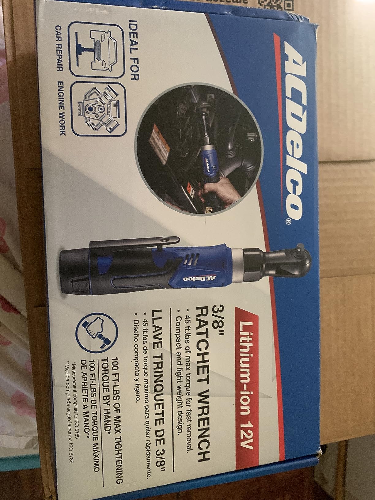 ACDelco ARW1209P G12 Series 12V Li-ion Cordless 3/8” 45 ft-lbs. Ratchet Wrench Tool Kit customer photo 2