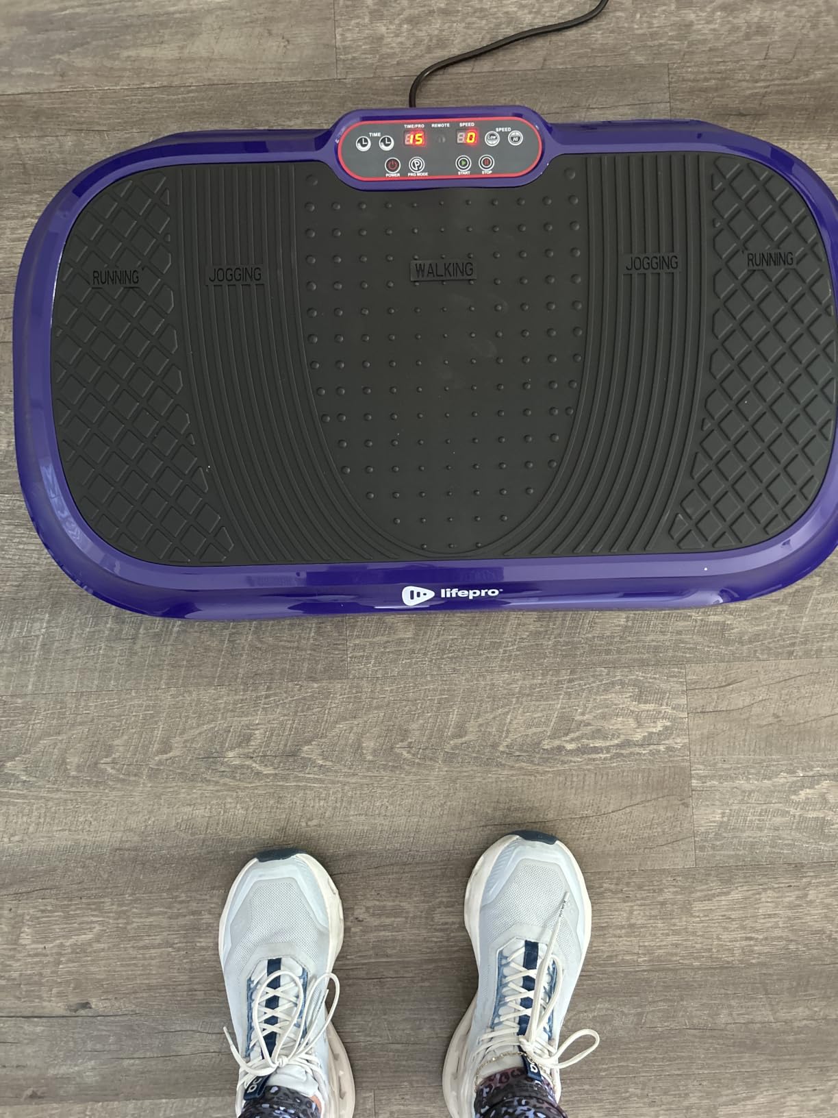 Lifepro Waver Vibration Plate Exercise Machine with 99 Speeds & 10 Presets | Resistance Bands, Non-Slip Surface, 330 lbs Capacity - Vibration Plate for Lymphatic Drainage, Body Toning, Full-Body Workout customer photo 2