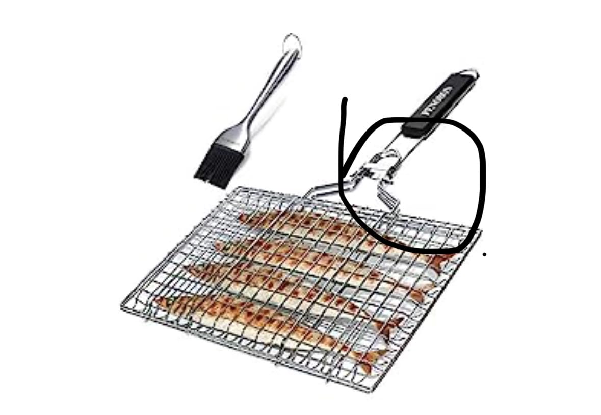 Fish Grill Basket, Stainless Steel BBQ Basket for Vegetables and Shrimp customer photo 1