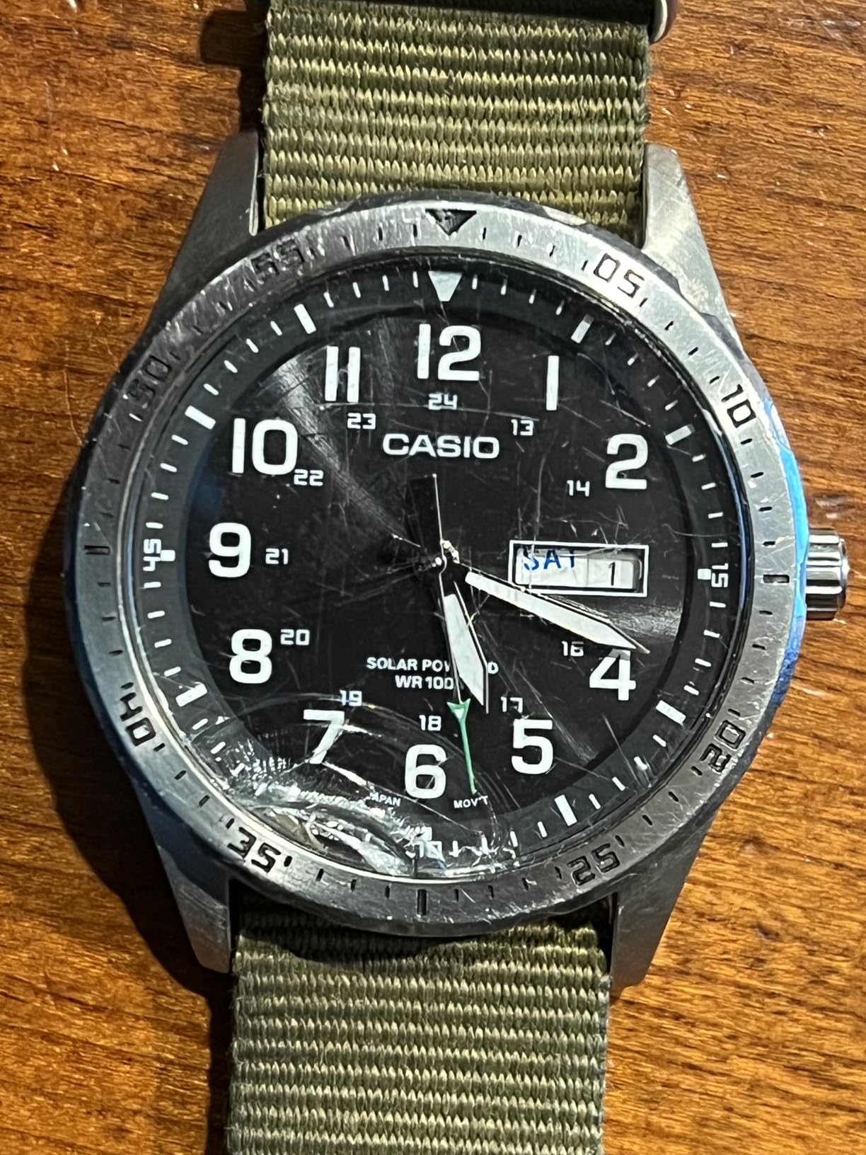Casio MTPS120L Series | Unisex Analog Watch | 100M WR | Stainless Steel Case | 3 Hand Analog (HR, Min, SEC) | Date Display | Low Battery Alert | Military Styling | Solar Powered customer photo 2