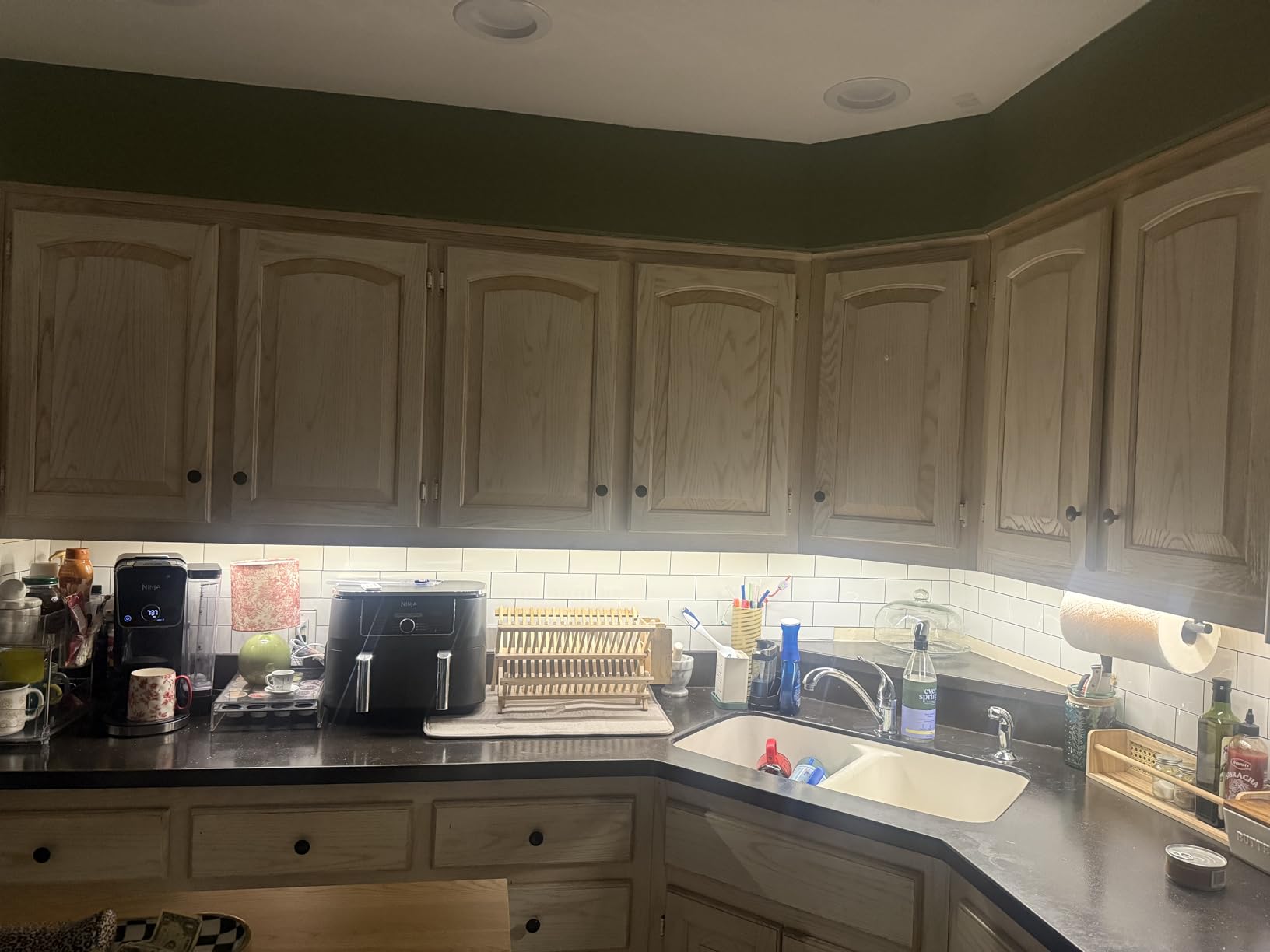 WOBANE Under Cabinet LED Lighting Kit,Dimmable Strip Lights with RF Remote customer photo 1