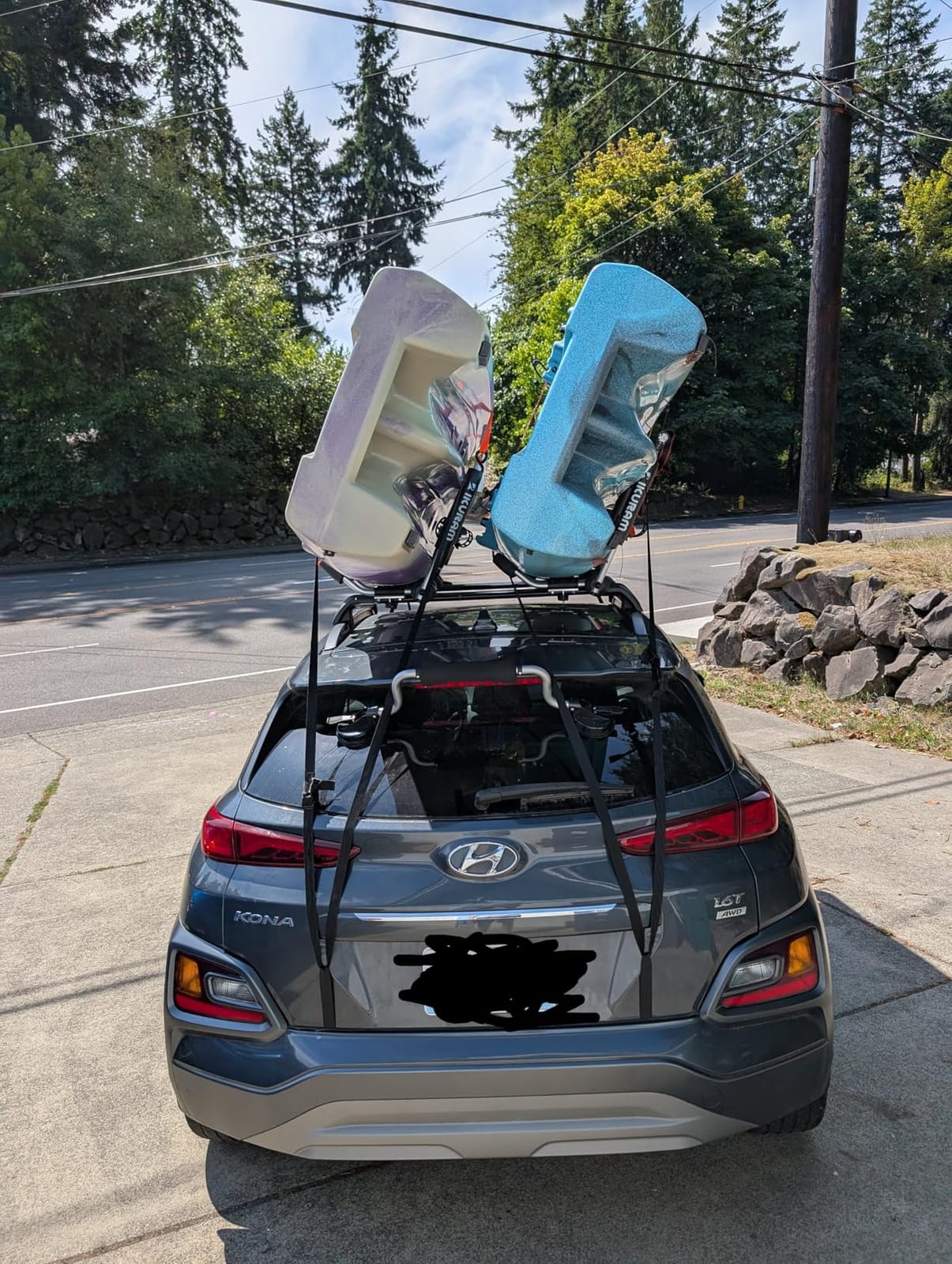 IKURAM R Aluminum Kayak Roof Rack Folding J-Style Universal 3-in-1 customer photo 2