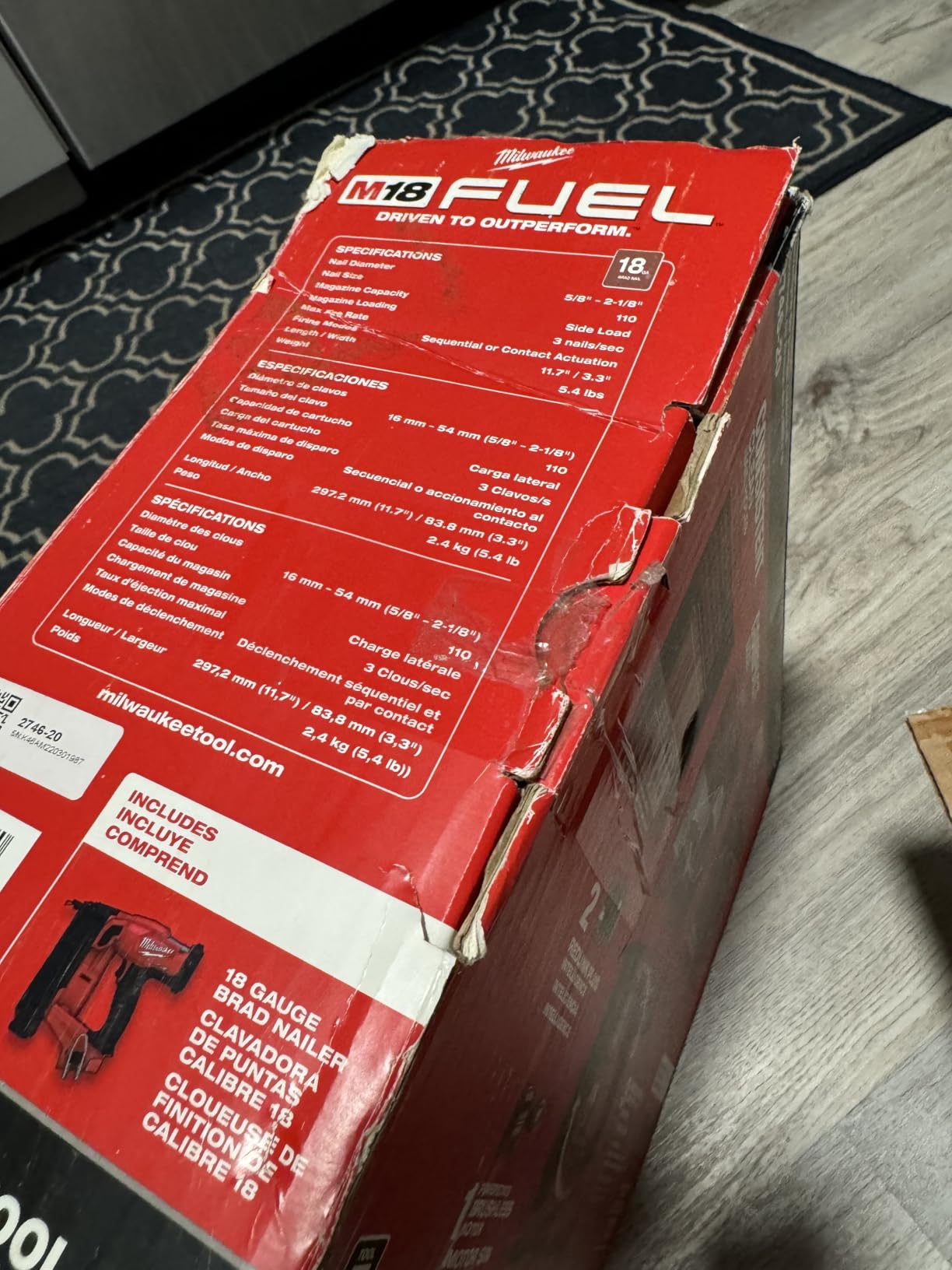 Milwaukee Electric - M18 Fuel 18 Gauge Brad Nailer customer photo 1