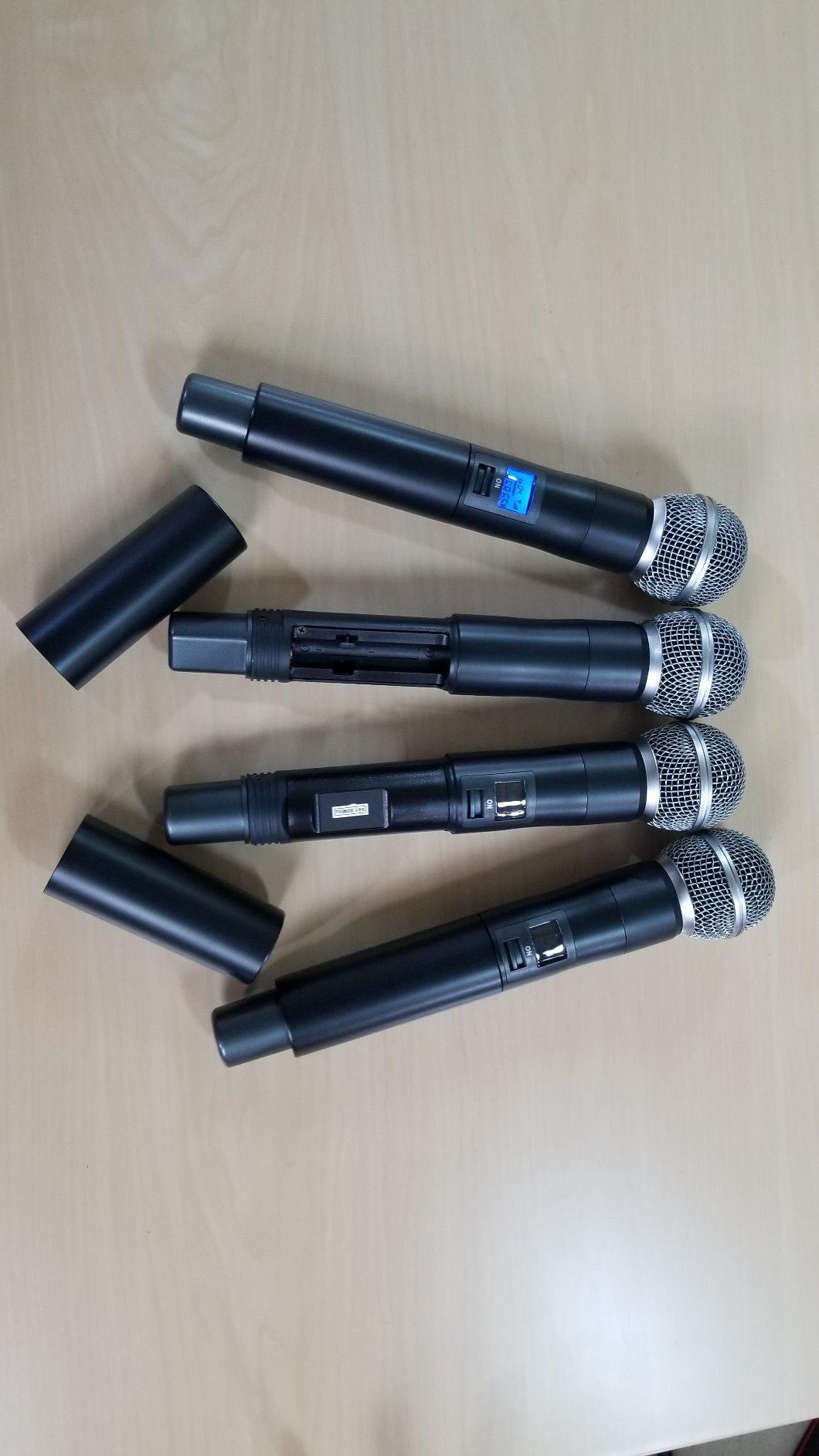 innopow 4-Channel Wireless Microphone System, Quad UHF Metal Cordless Mic, 4 Handheld Mics, Long Distance150-200Ft, Fixed Frequency, 16 Hours Use for Karaoke Singing, Church customer photo 2