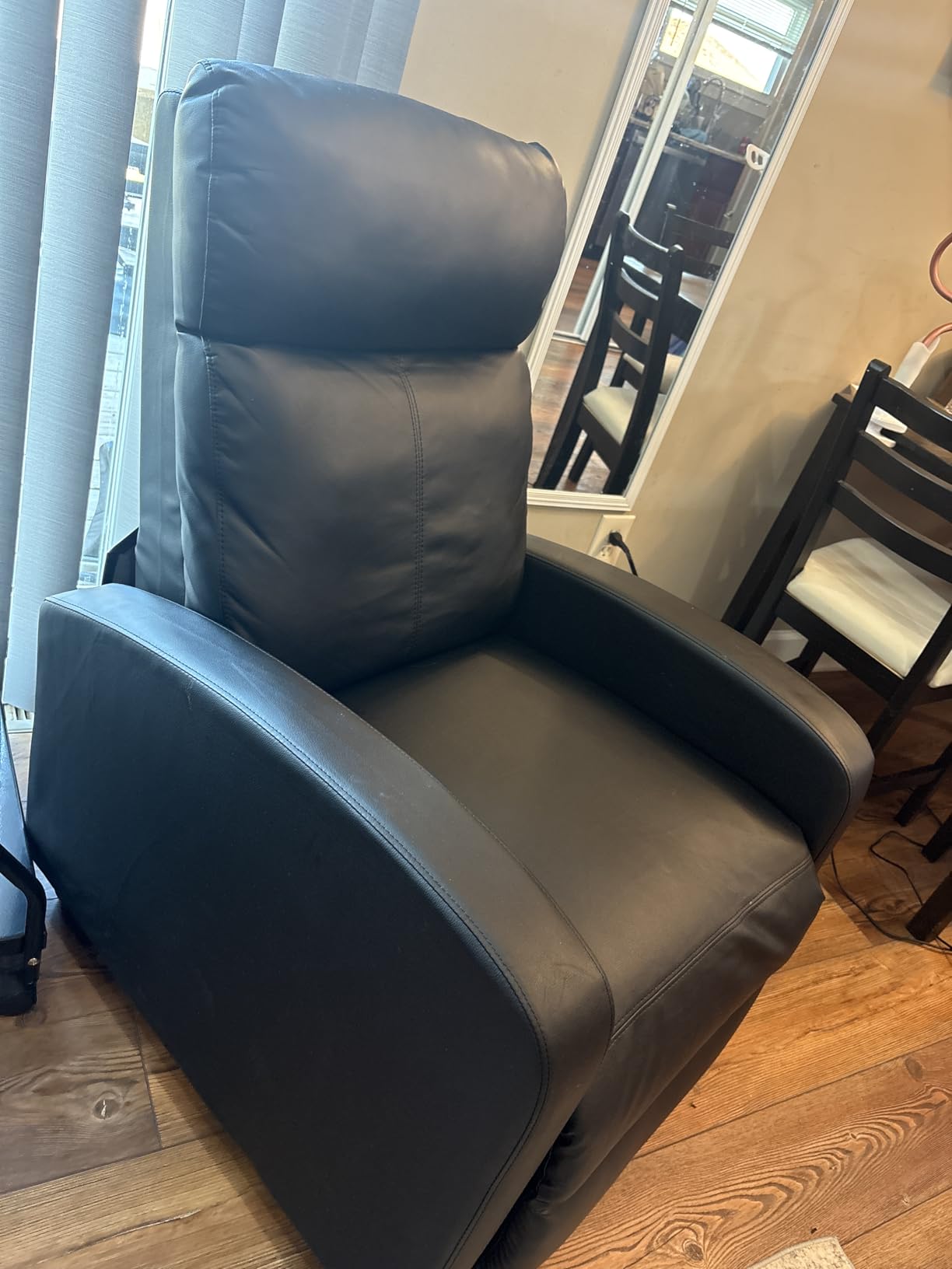 BestMassage | Recliner Chair | with 2 Point Massage Function | Black | with Lumbar Support, Adjustable Push Back, Wide Armrests, Footrest & Padded Seat | Easy Assembly | for Living Room, Home Theatre customer photo 1