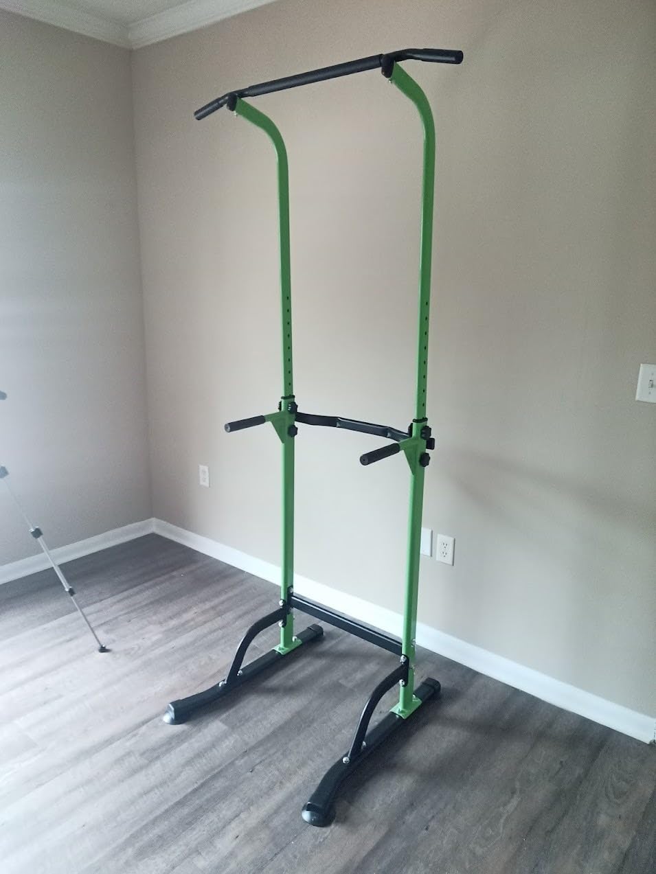 SogesPower Power Tower Dip Station Pull Up Bar Station for Home Gym | 10-Level Adjustable Height Free Standing Pull Up Bar Strength Training Workout Equipment customer photo 1