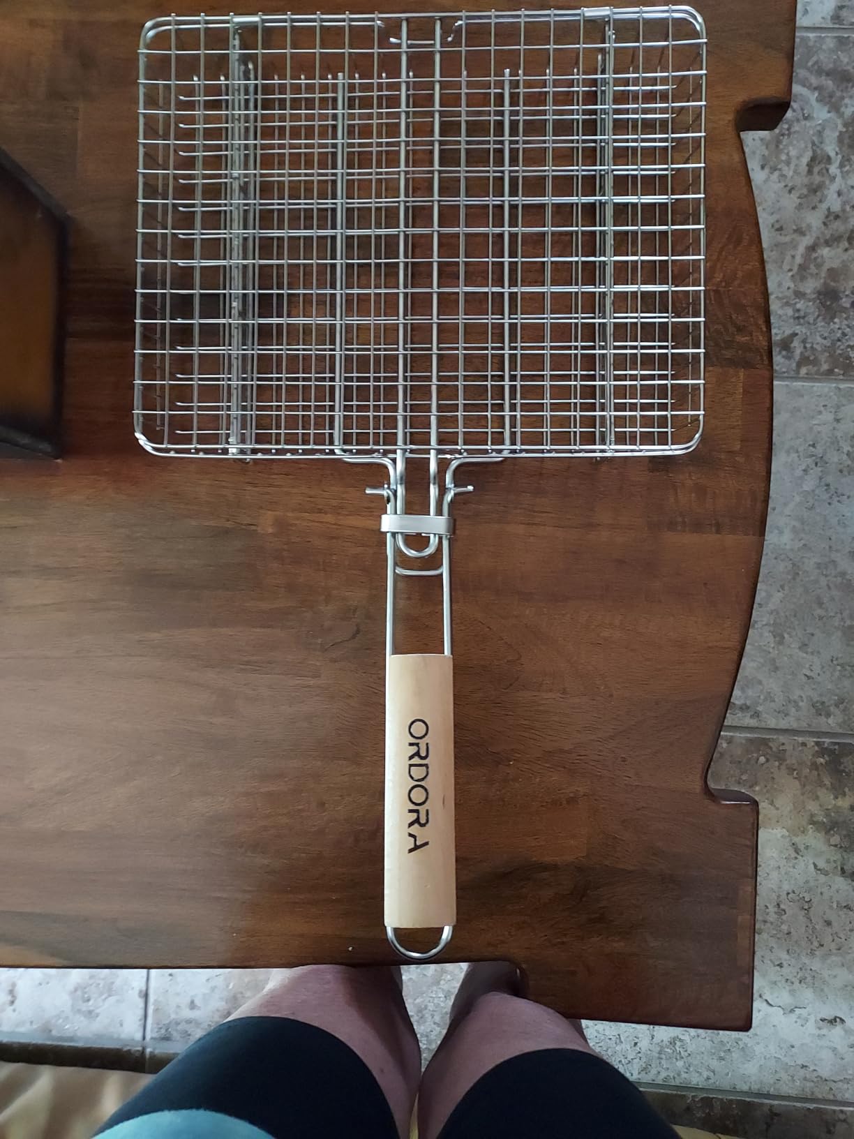ORDORA Grill Basket Deep, Stainless Steel BBQ Grilling Baskets for Outdoor Grill, Fish Grilling Rack for Veggies, Meat, Shrimps, Grill Accessories with Detachable Handle, Gifts for Dad customer photo 1