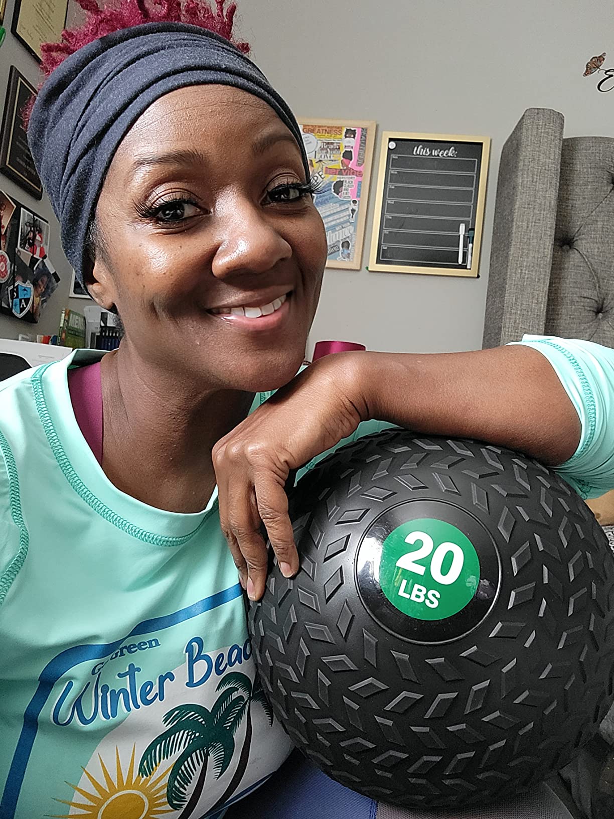 Fitvids Slam Medicine Wall Balls Workout Exercise Fitness Weighted Balls for Cross Training, Strength and Conditioning Exercises, Cardio and Core Workouts customer photo 2