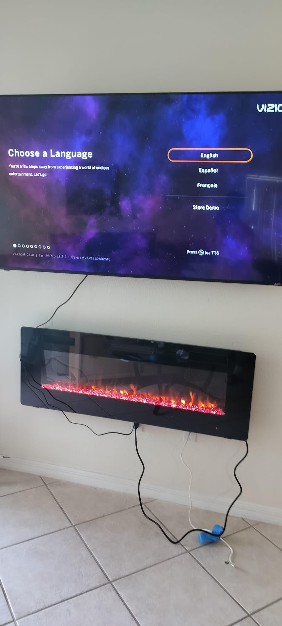 30 inch Electric Fireplace Recessed and Wall Mounted Insert customer photo 2