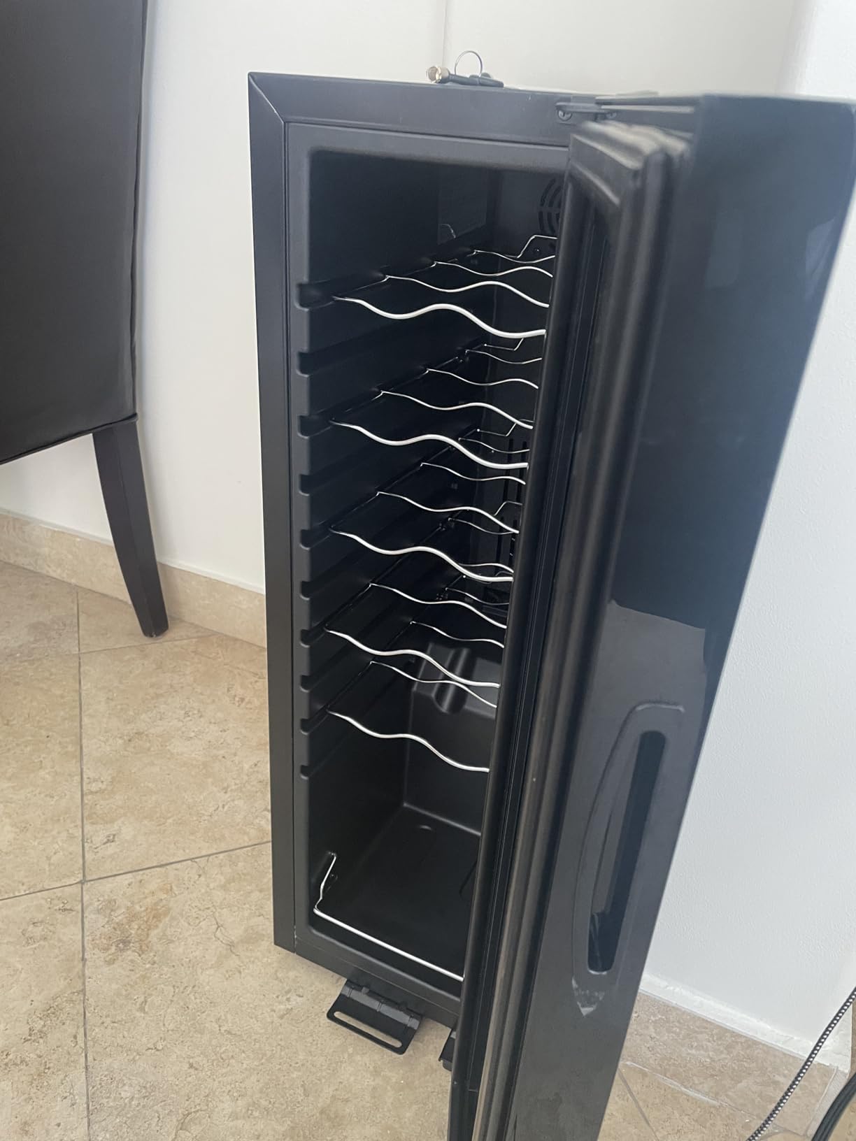 Ivation 12 Bottle Compressor Wine Cooler, Freestanding Fridge w/Lock, Black | Small, quiet wine refrigerator and cellar with a UV glass door, LED lighting, and 41-64F digital temperature control. customer photo 1