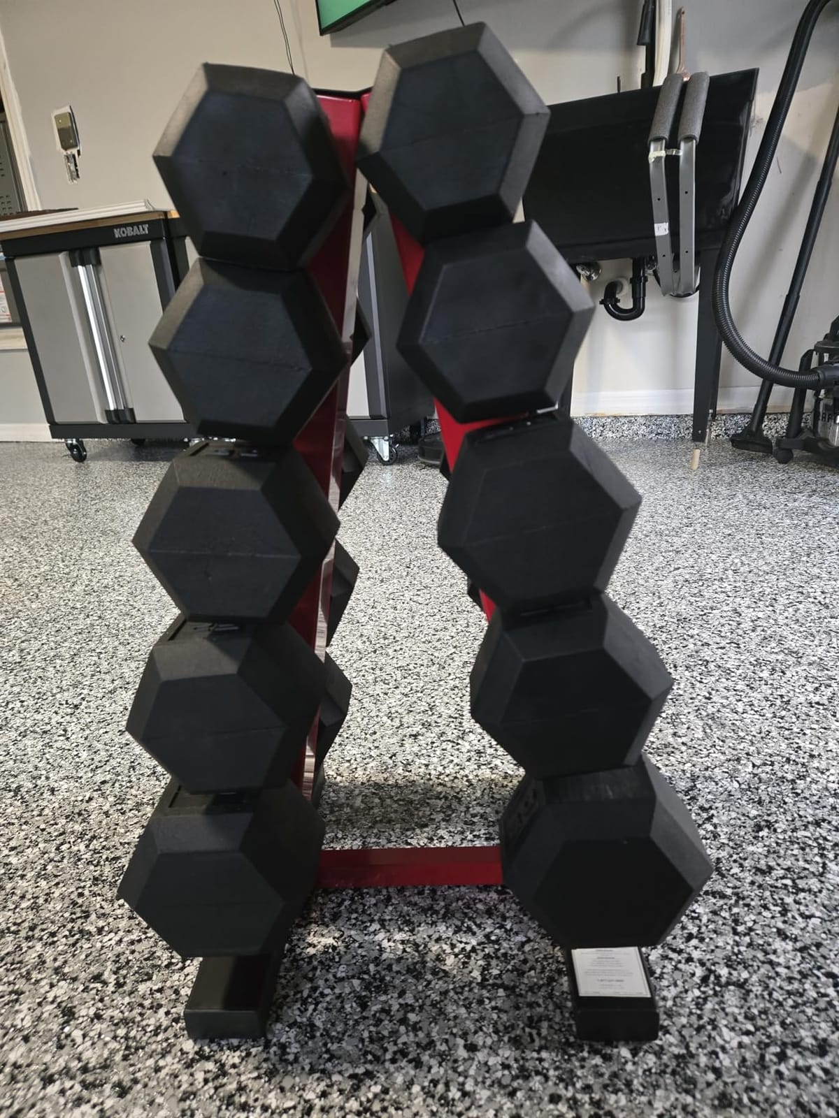 Cap Dumbbell Rack for Home Gym, Space-Saving Free Weight Rack, Compact Weight Storage Rack for Hex Dumbbells, 3-Tier & 5-Tier Options, 80-200lb Capacity customer photo 1