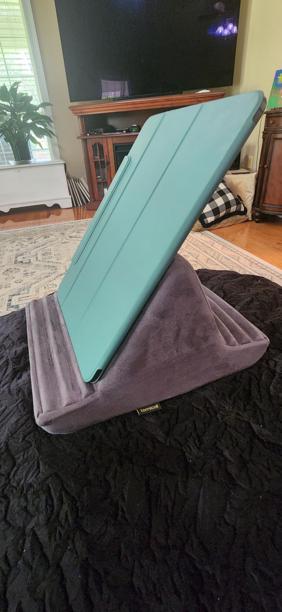 Lamicall Tablet Pillow Stand iPad Bed Soft Holder for Lap, 6 Viewing Angles customer photo 2