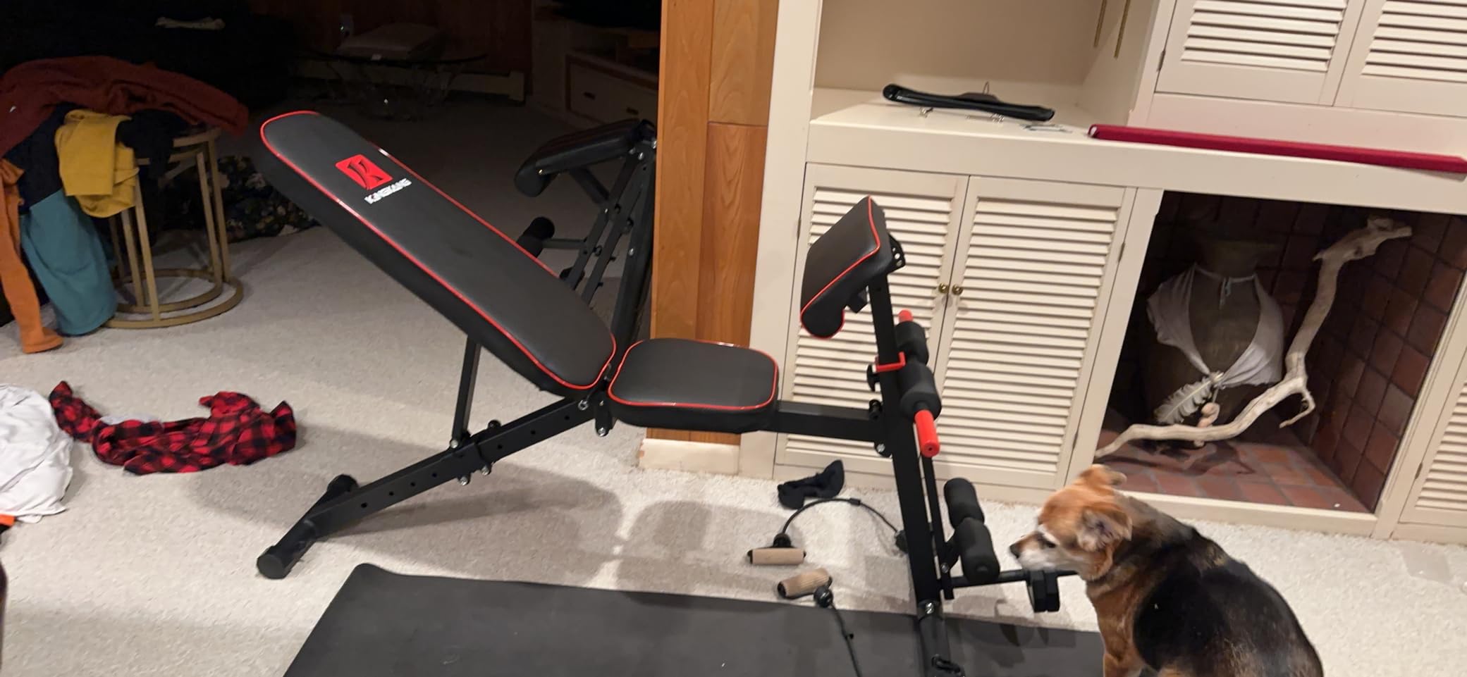 K KiNGKANG Adjustable Weight Bench, Foldable Home Gym, 1050lbs Capacity customer photo 2