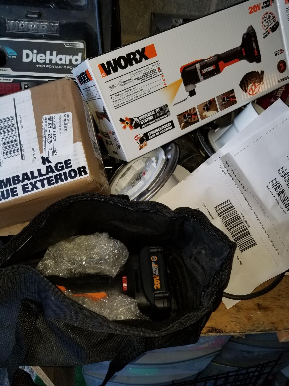 WORX Cordless Oscillating Multi-Tool, 20V Sonicrafter, WX696L | Two speed 5000-20000 OPM; universal blade compatibility; tight-space operation; multi-scene cutting sanding scraping tasks customer photo 1