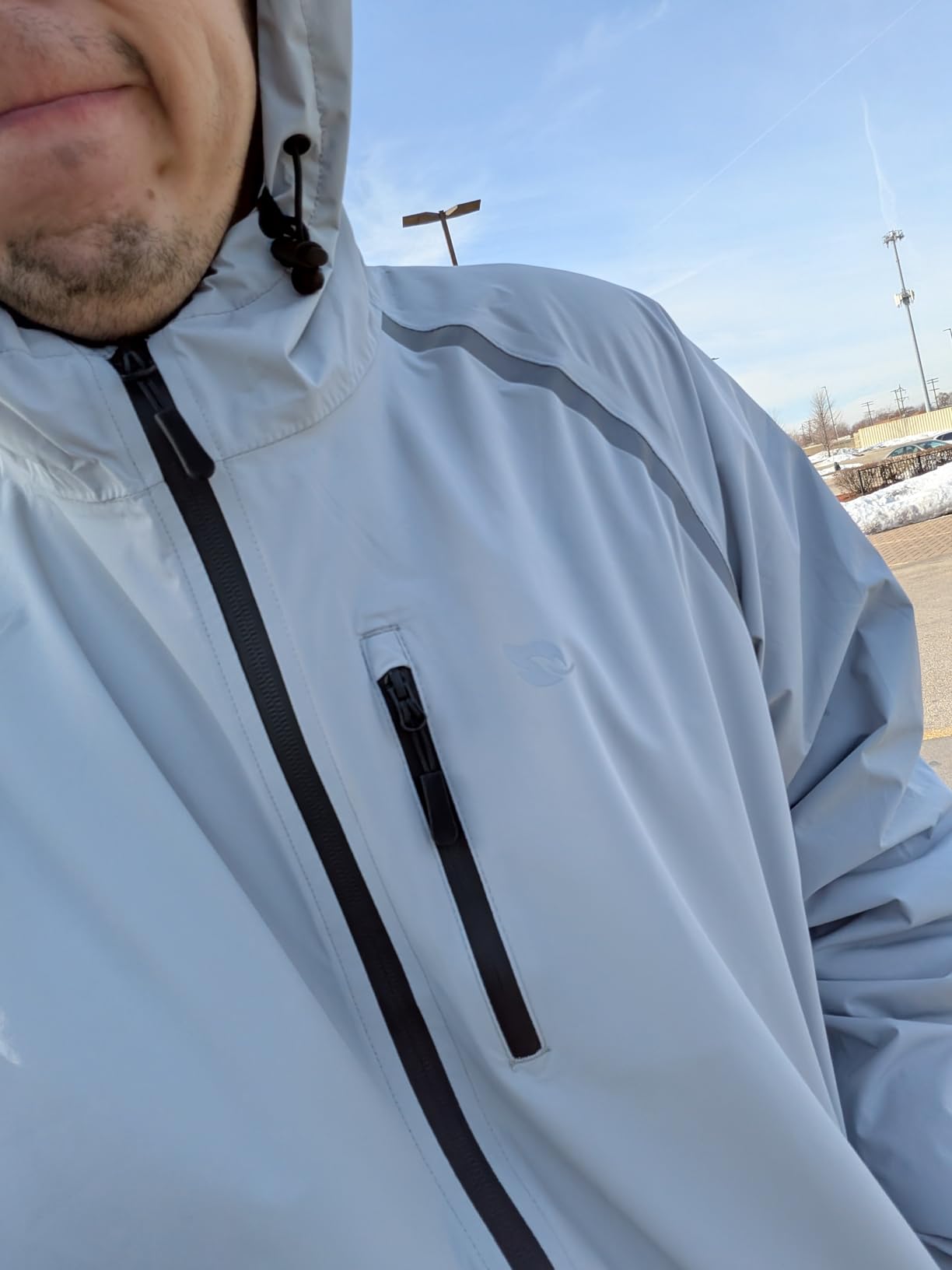 baleaf Men's Rain Jacket Waterproof Hood Lightweight Reflective Packable customer photo 1