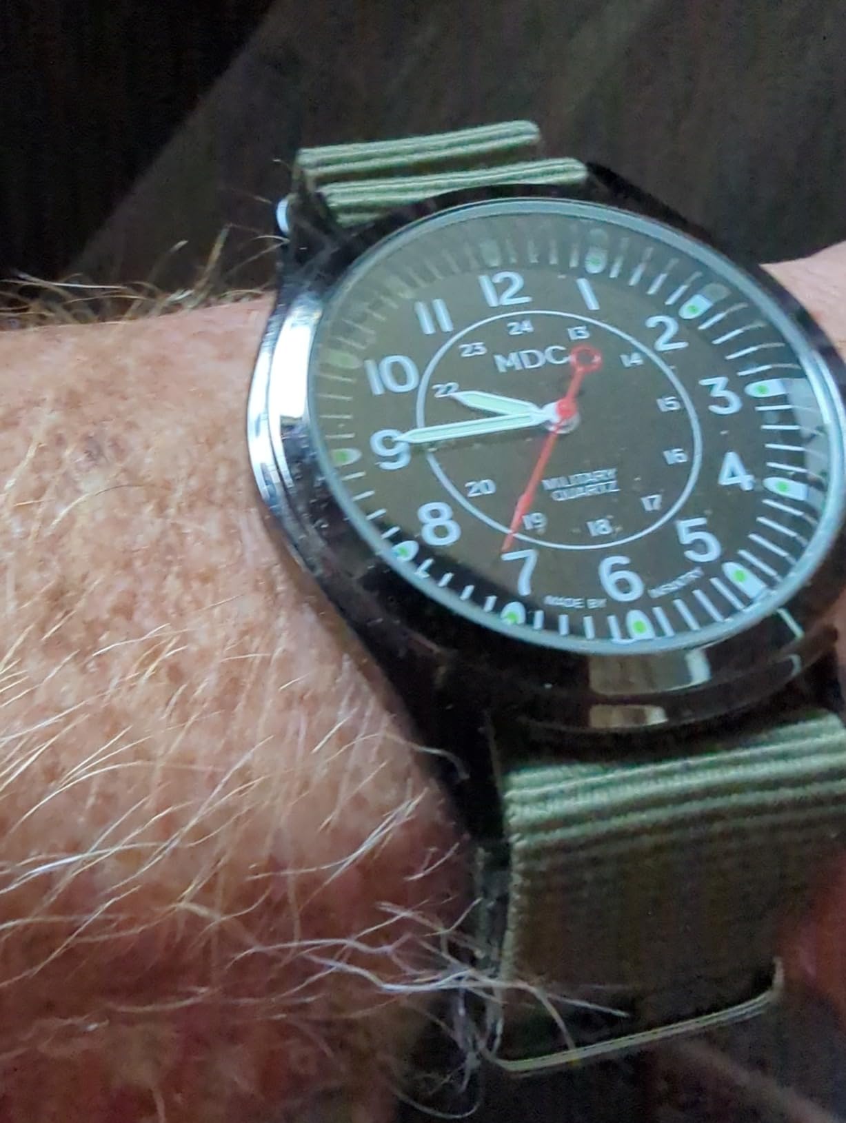 Infantry MDC Mens Military Field Watch, Japanese Quartz, Slip-Thru Nylon customer photo 1