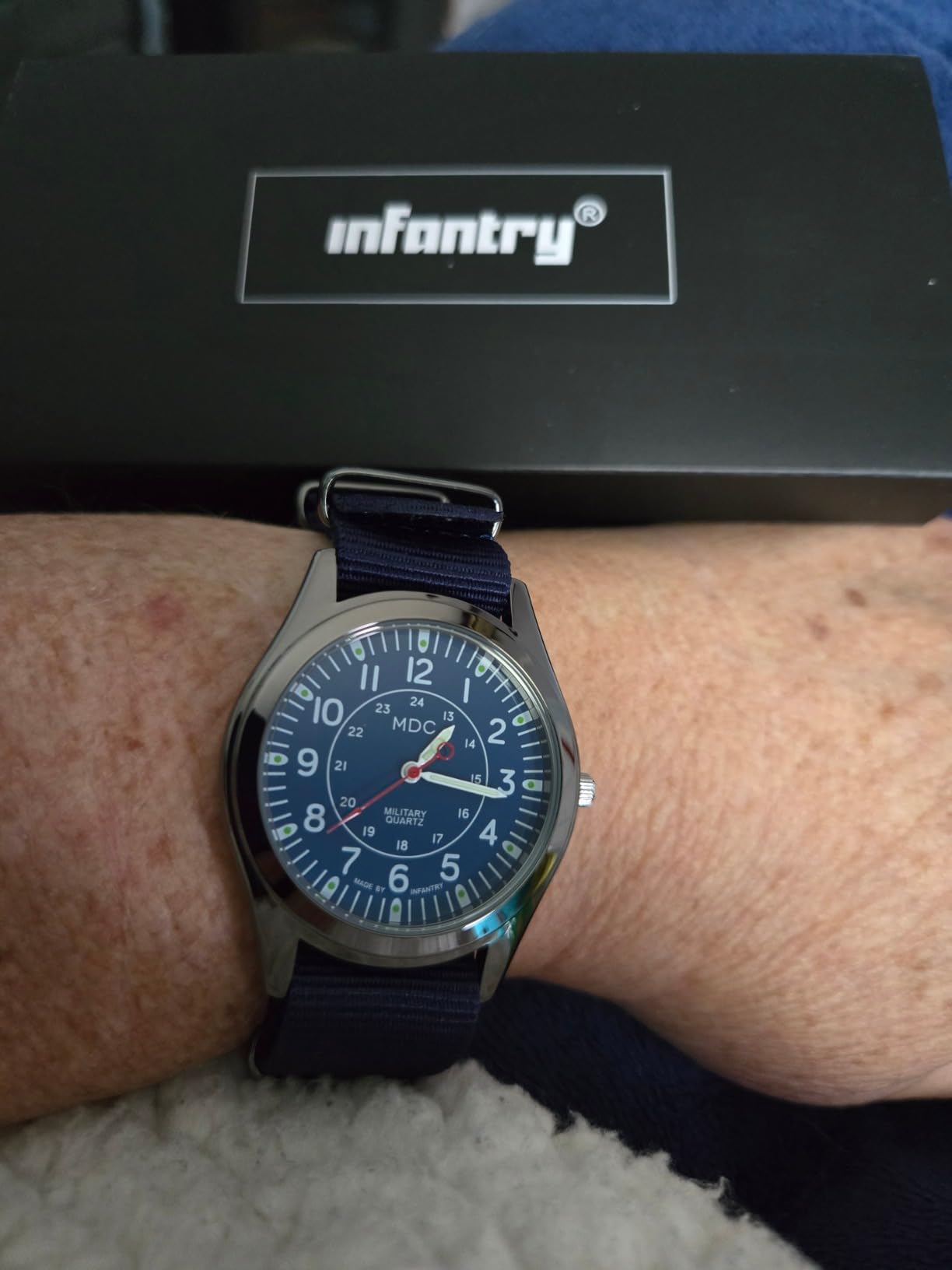 Infantry MDC Mens Military Field Watch, Japanese Quartz, Slip-Thru Nylon customer photo 2