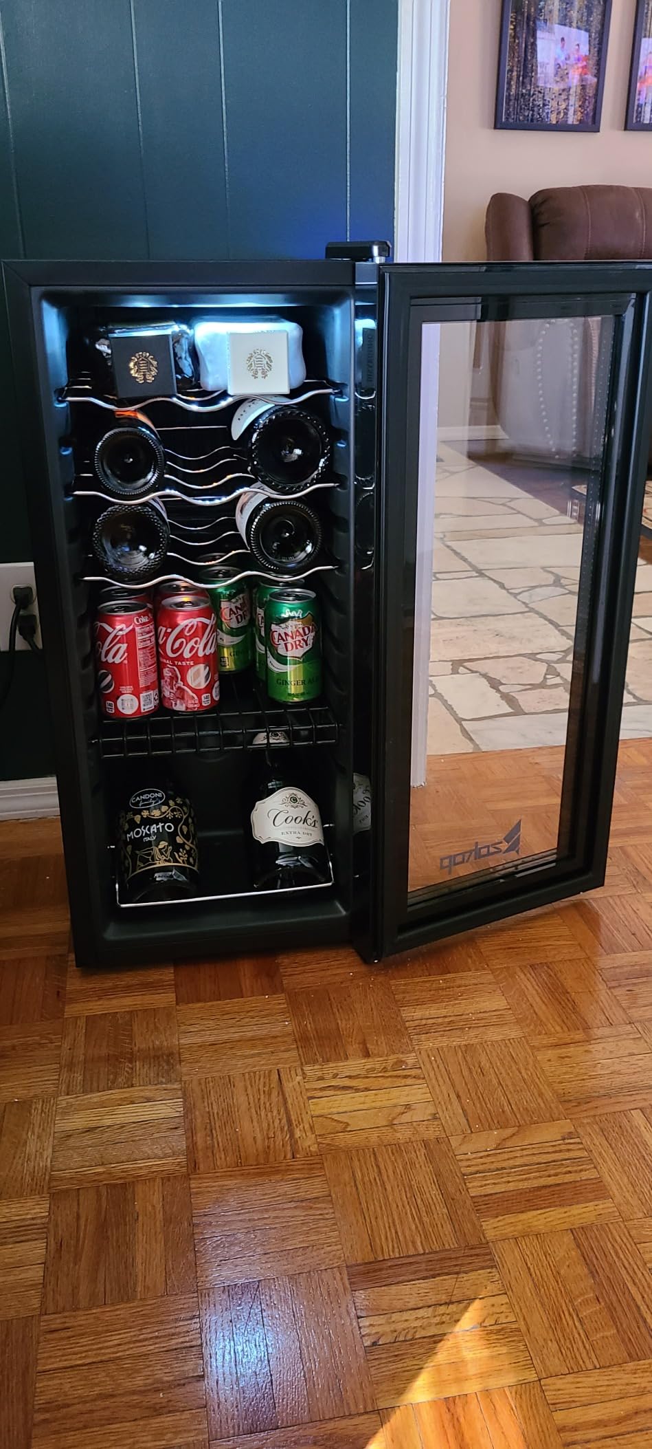 ROVSUN 18 Bottle Wine Fridge, Freestanding Compressor Wine Cooler Refrigerator, Beverage Wine Chiller with Digital Temperature Control & Double-layer Glass Door for Red White Wine, Champagne, Beer customer photo 1