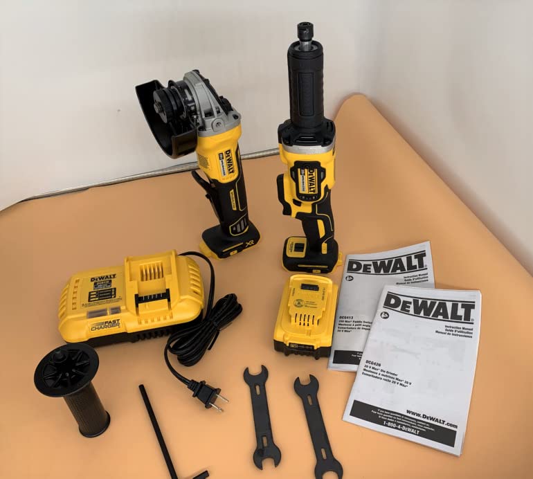 DEWALT 20V MAX Angle Grinder and Die Grinder, Cordless 2-Tool Set with Battery and Charger (DCK203P1) customer photo 2