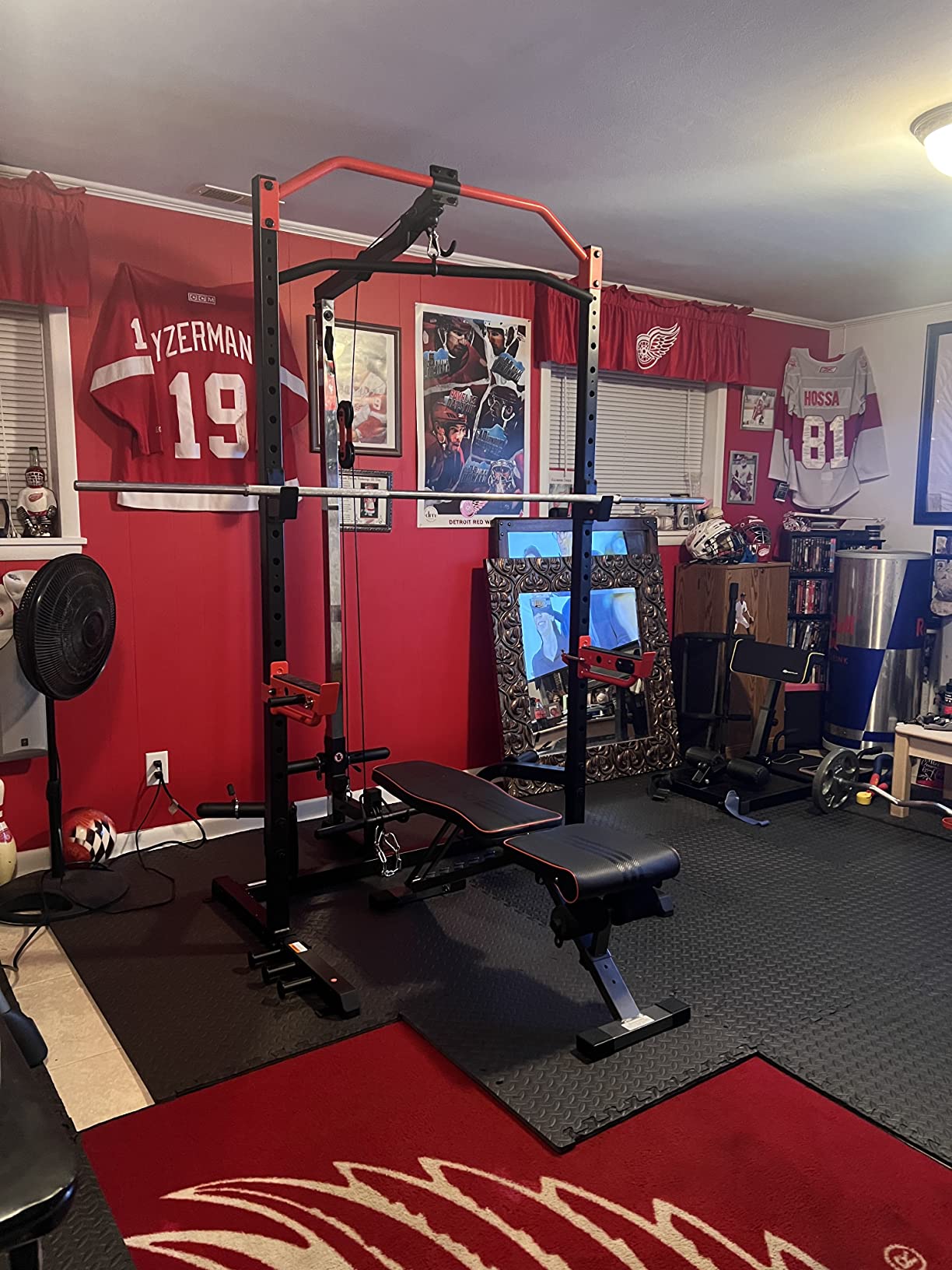 Sunny Health & Fitness LAT Pull Down Pulley System for Power Racks customer photo 1