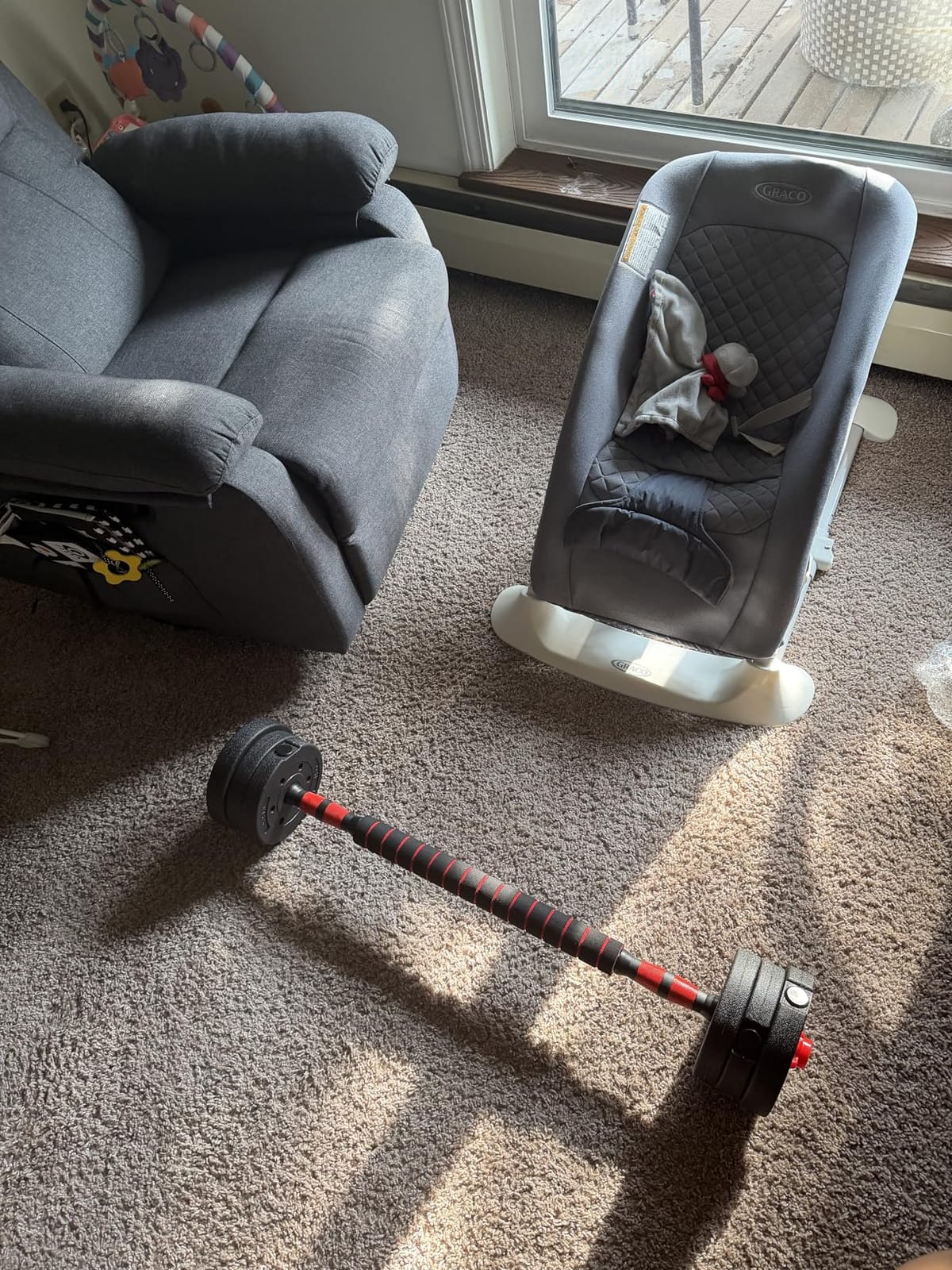Adjustable-Dumbbells-Sets,Free Weights-Dumbbells Set of 2 Convertible To Barbell A Pair of Lightweight for Home Gym,Women and Men Equipment customer photo 1
