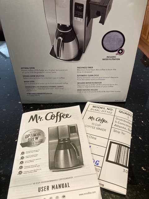Mr. Coffee 10-Cup Programmable Coffee Maker, Insulated Thermal Carafe, Brew Strength Selection, Brew Now or Later, Stainless Steel customer photo 1