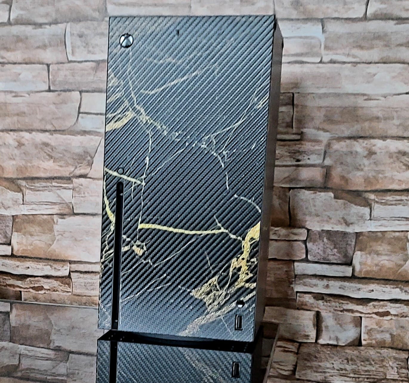 MightySkins Carbon Fiber Skin Compatible with Xbox Series X - Black Camo | Protective, Durable Textured Carbon Fiber Finish | Easy to Apply and Change Styles | Made in The USA (CF-MIXBSERX-Black Camo) customer photo 1