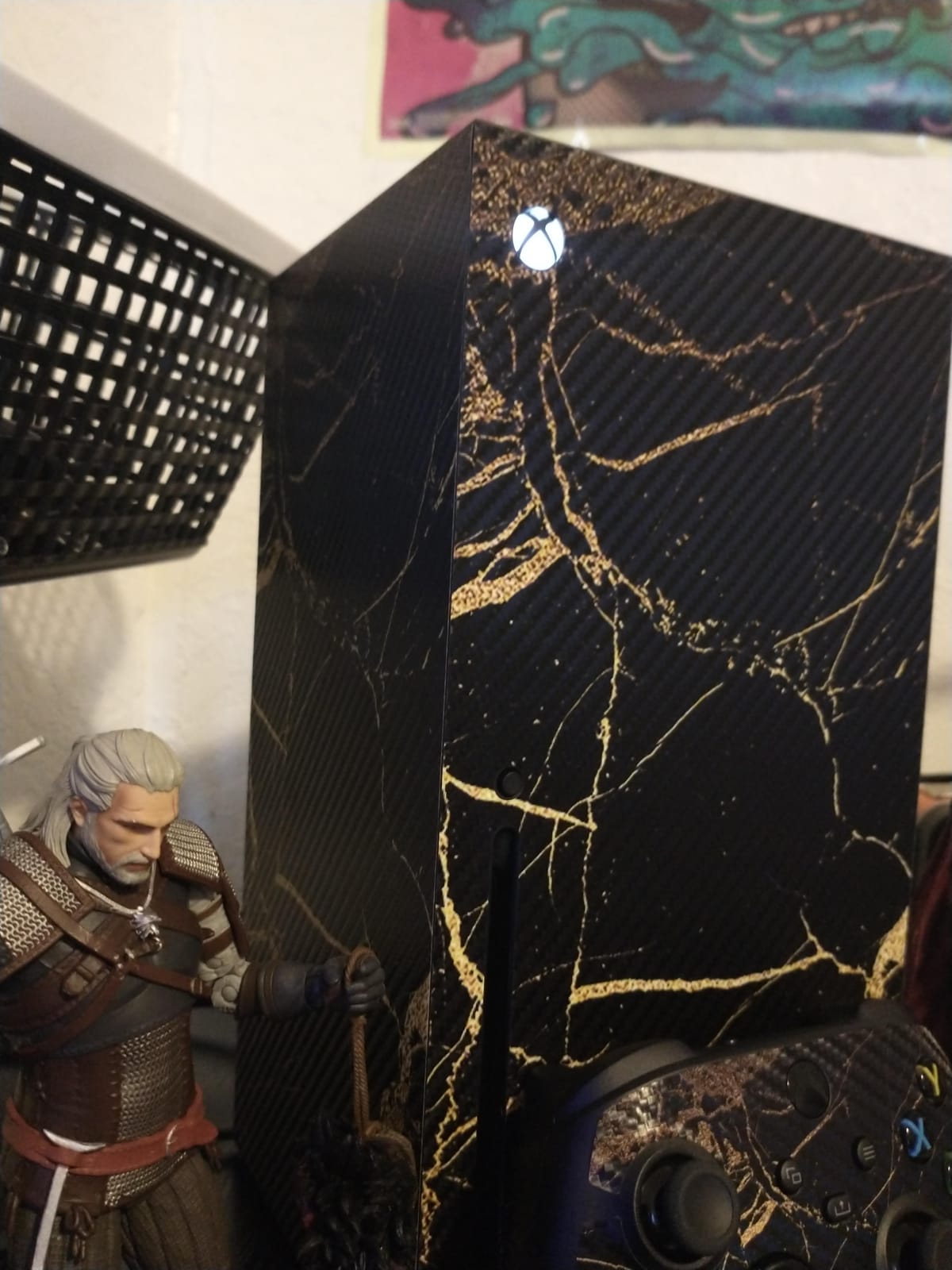 MightySkins Carbon Fiber Skin Compatible with Xbox Series X - Black Camo | Protective, Durable Textured Carbon Fiber Finish | Easy to Apply and Change Styles | Made in The USA (CF-MIXBSERX-Black Camo) customer photo 2
