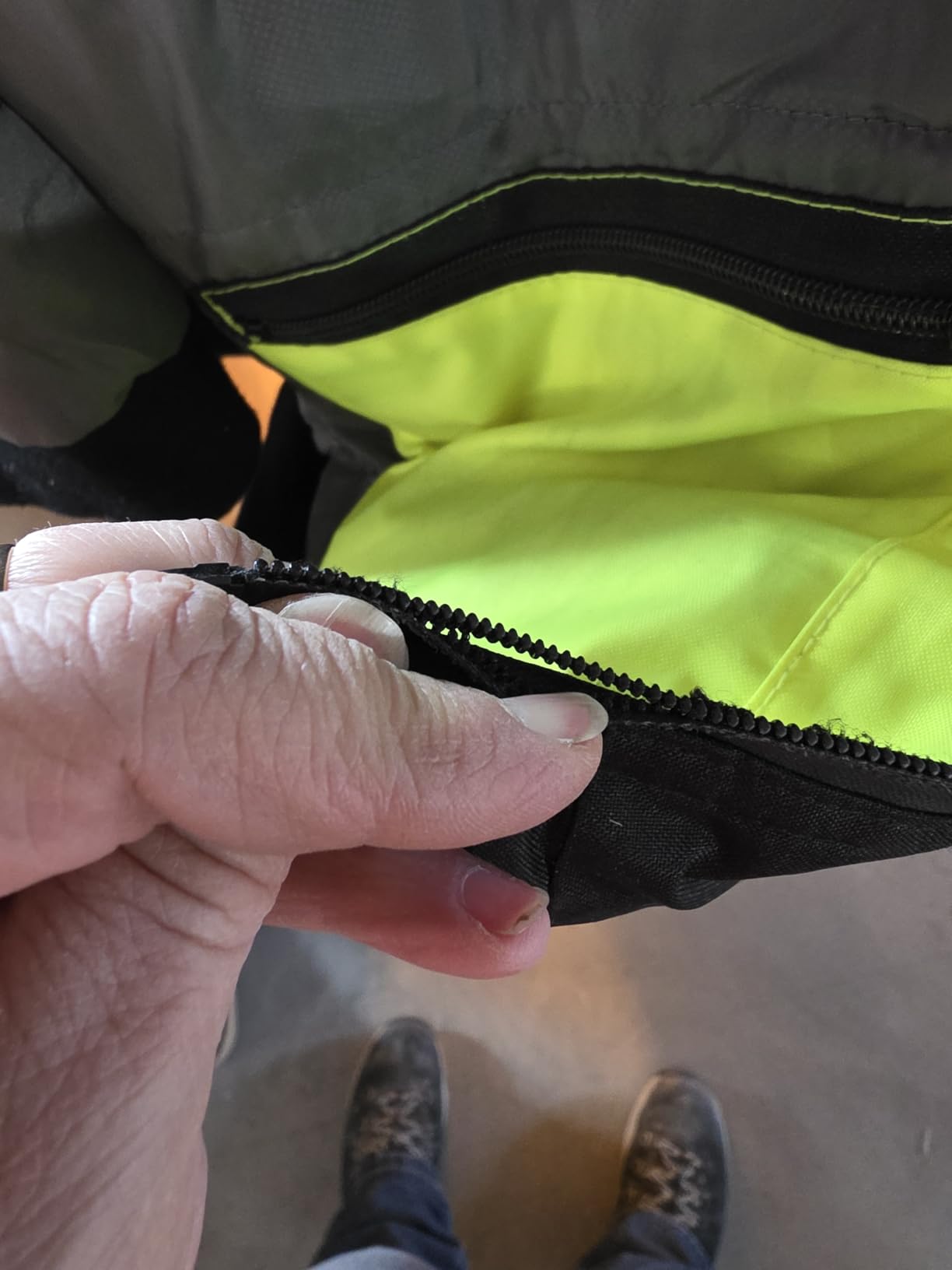 Pioneer Hi Vis Waterproof Heated Safety Bomber Jacket - Winter Rain Gear for Men - Reflective Tape - Detachable Hood customer photo 2