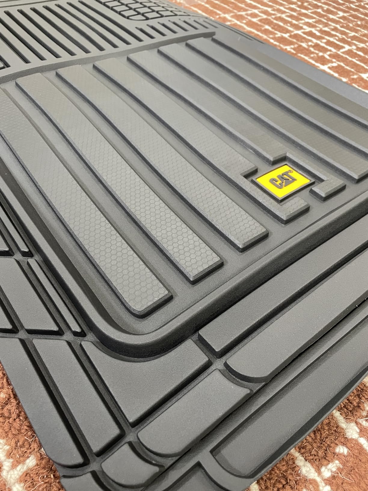 CAT® ToughLiner™ Black Car Floor Mat– Heavy-Duty Trim to Fit for Trucks, & SUVs – All-Weather Odorless Rubber Automotive Mat & SUV Floor Liners for Maximum Protection customer photo 1