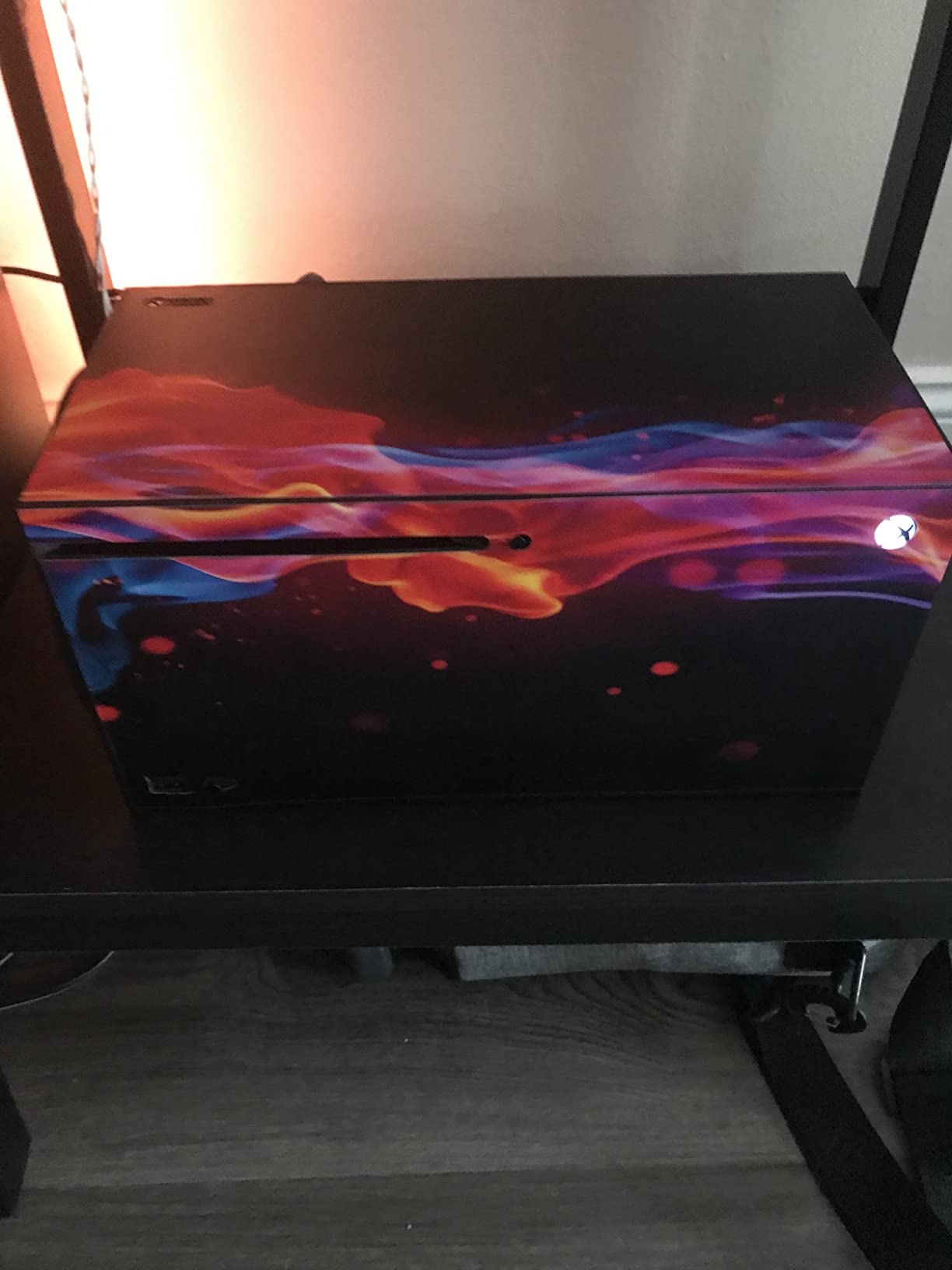 Xbox Series X Stickers Full Body Vinyl Skin Decal Protective Cover for Microsoft Xbox Series X Console and Controllers (Blue fire) customer photo 1