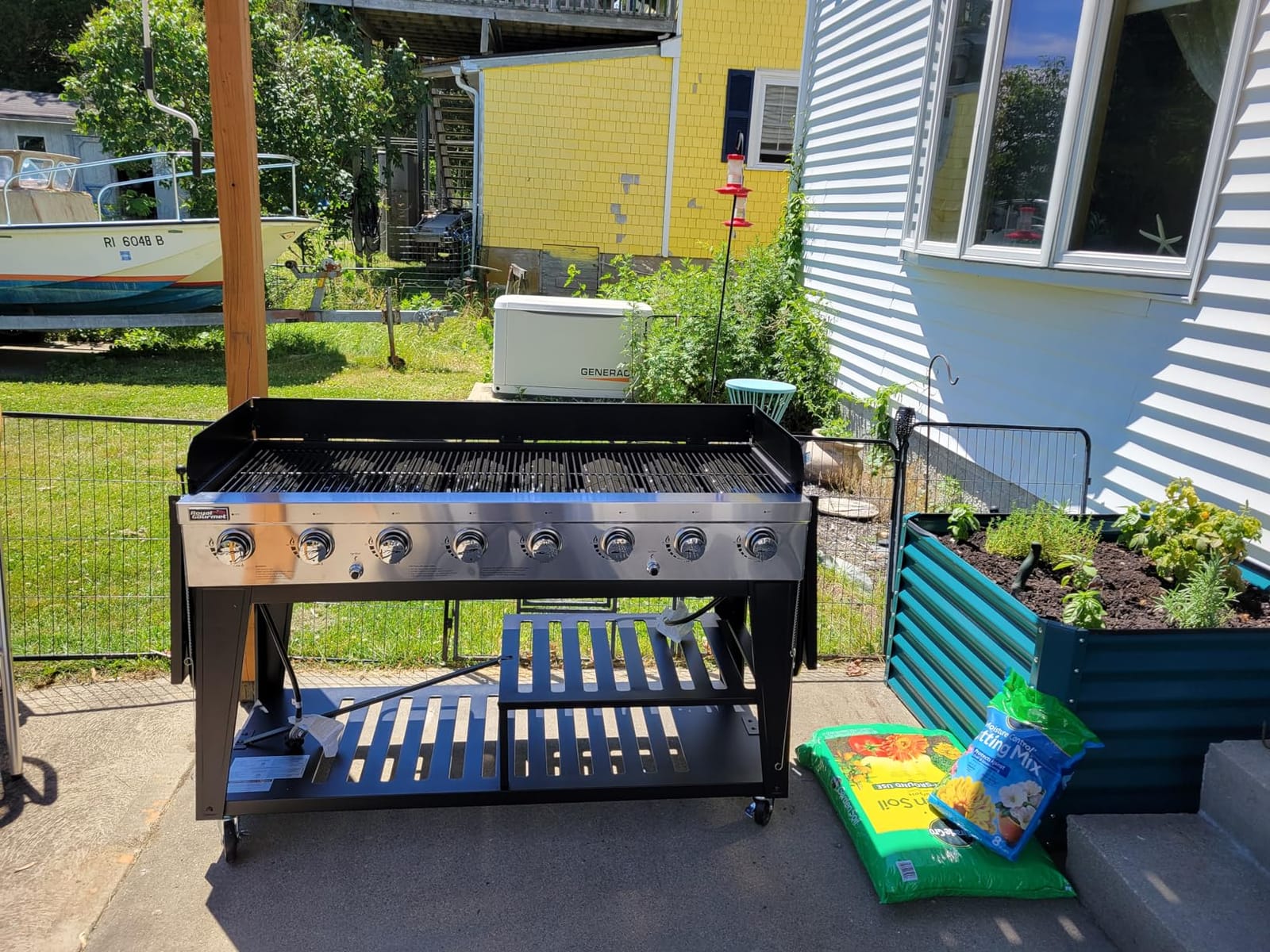 Royal Gourmet 8-Burner Gas Grill, 104,000 BTUs Liquid Propane Grill | Foldable Side Tables, Independently Controlled Dual Systems, Outdoor Party or Backyard BBQ, Black & Silver customer photo 2