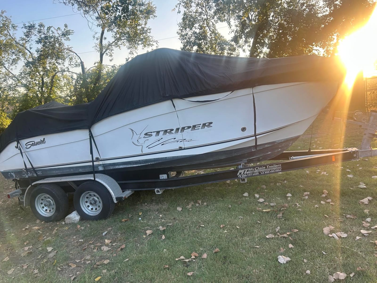 Mancro Boat Cover, Heavy Duty 17-19ft Waterproof Trailerable Boat Cover customer photo 1