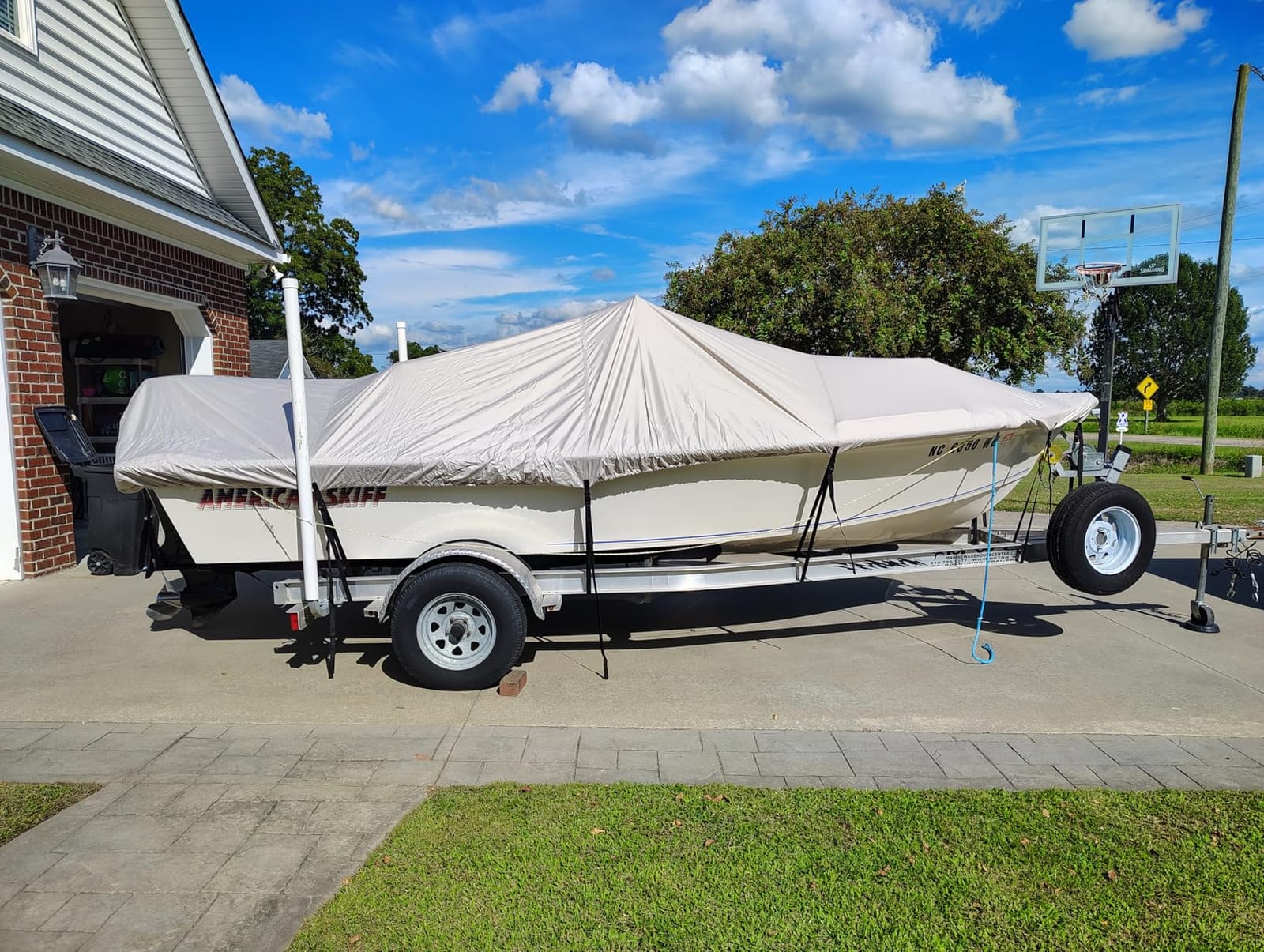 Mancro Boat Cover, Heavy Duty 17-19ft Waterproof Trailerable Boat Cover customer photo 2