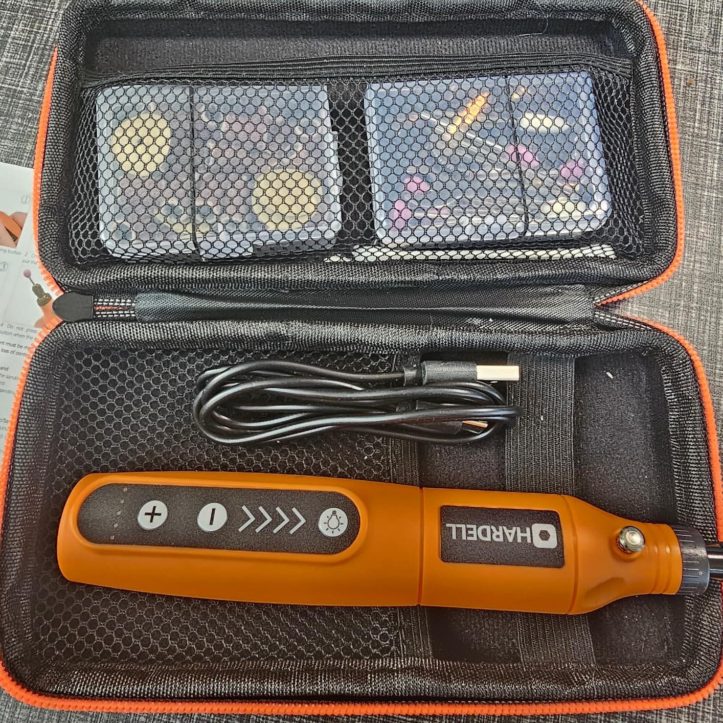 HARDELL Mini Cordless Rotary Tool, 5-Speed 69pcs Kit for 3D Printer Sanding customer photo 2