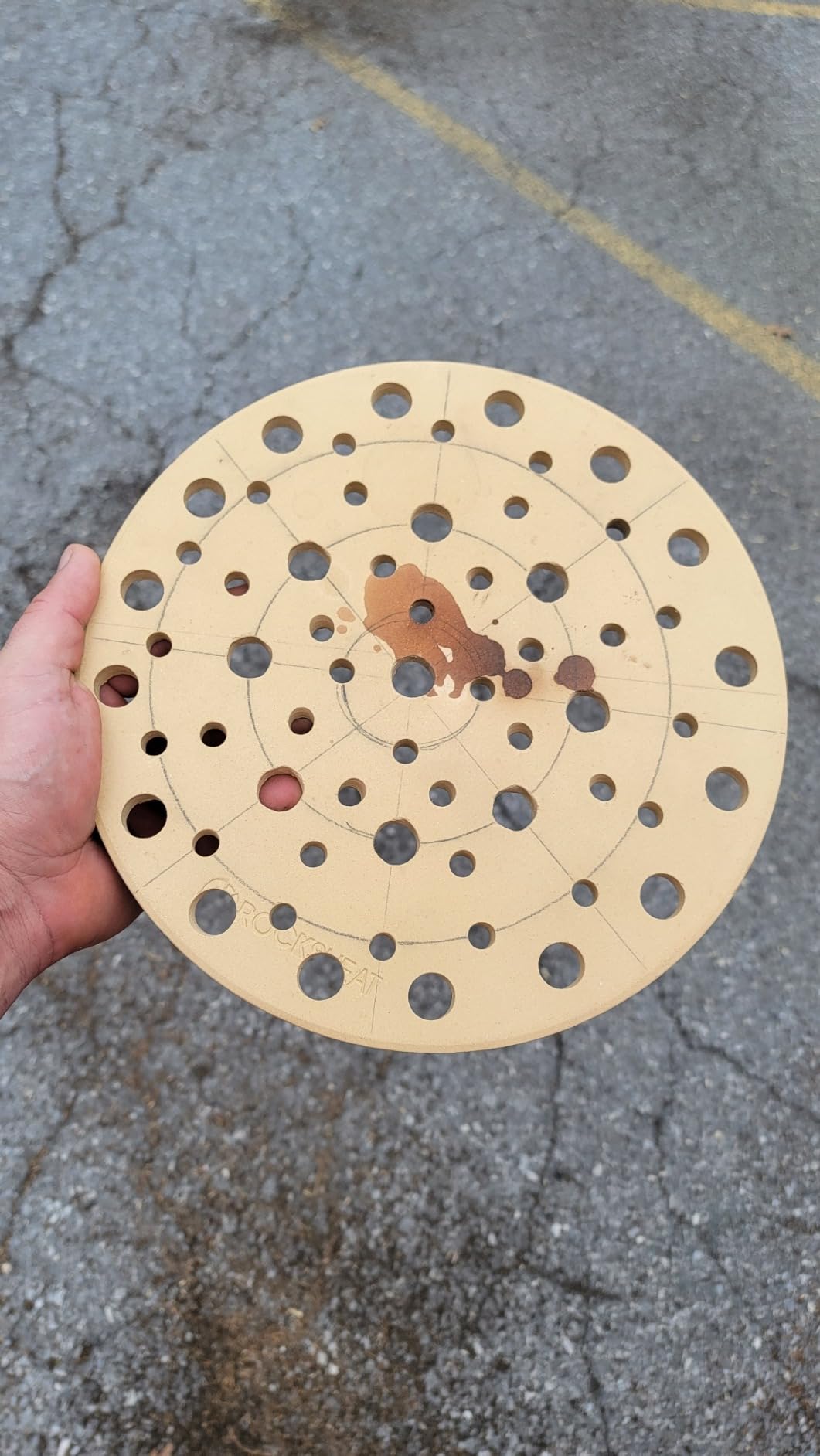 K ROCKSHEAT Pizza Stone Round 16 Inch for Grill and Oven, Large Cordierite Baking Stone for Bread, Safe Circular Cooking Stone for Grill 16
