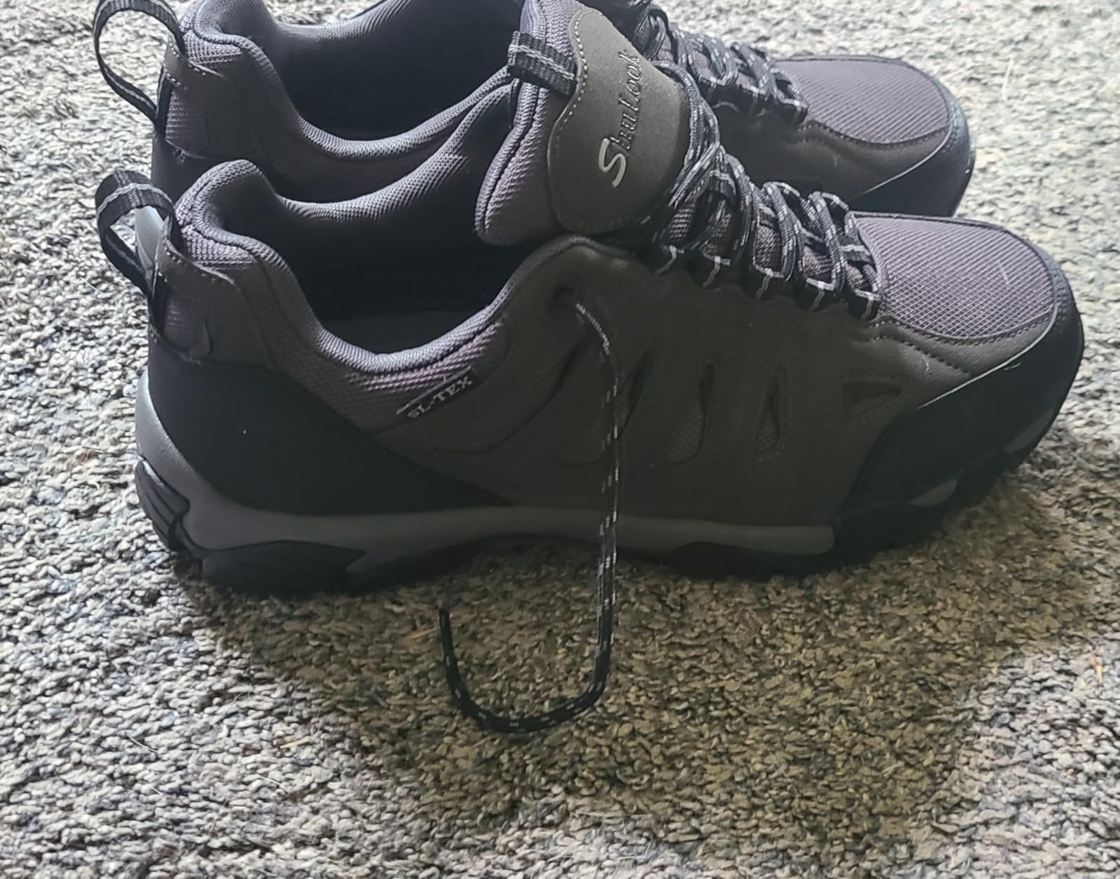 SHULOOK Men's Waterproof Hiking Shoes, Lightweight Low Top Trail Shoes customer photo 1