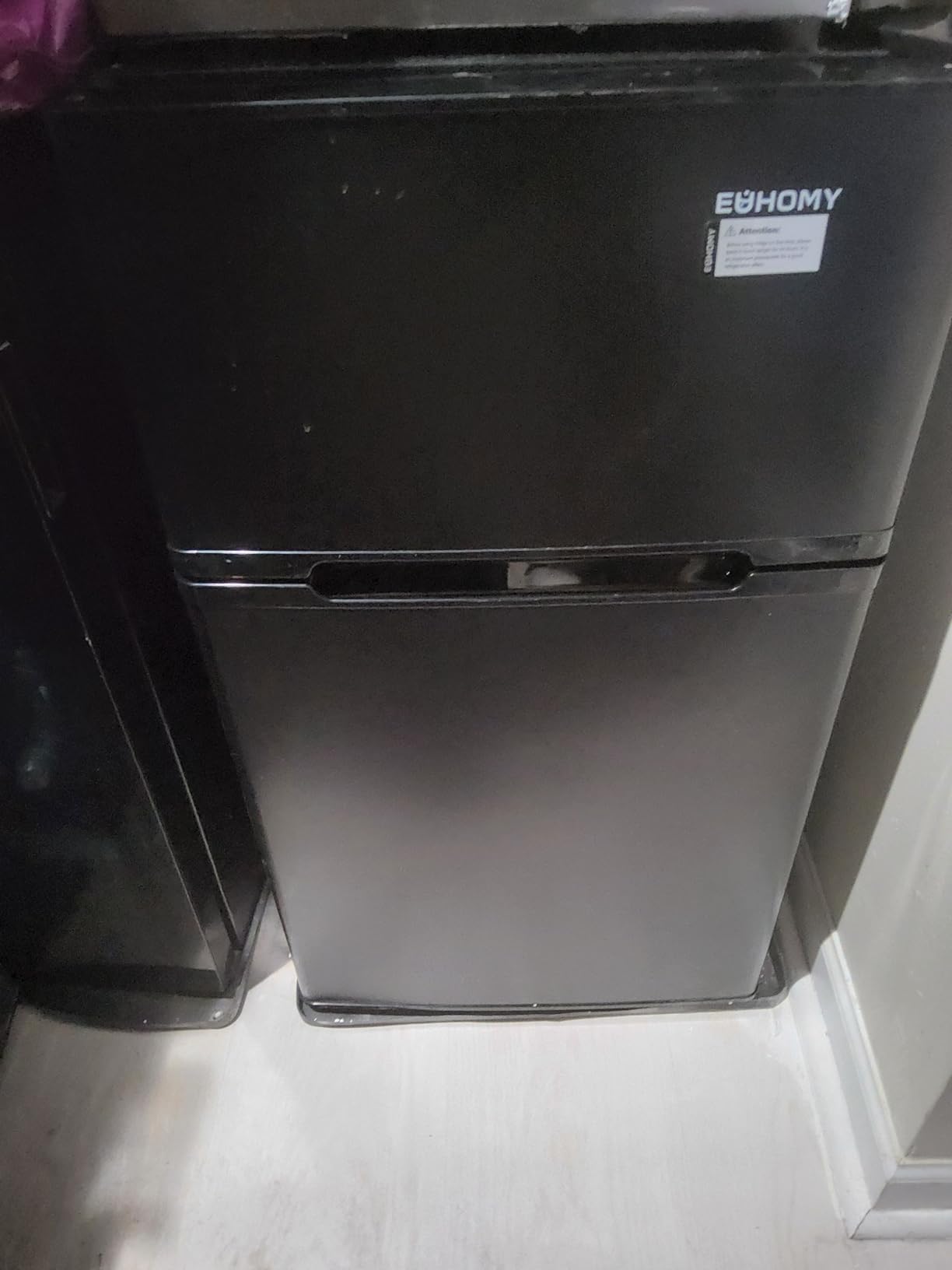 EUHOMY 3.2 Cu.Ft Mini Fridge with Freezer, 2 Door Mini Refrigerator, Black customer photo 1