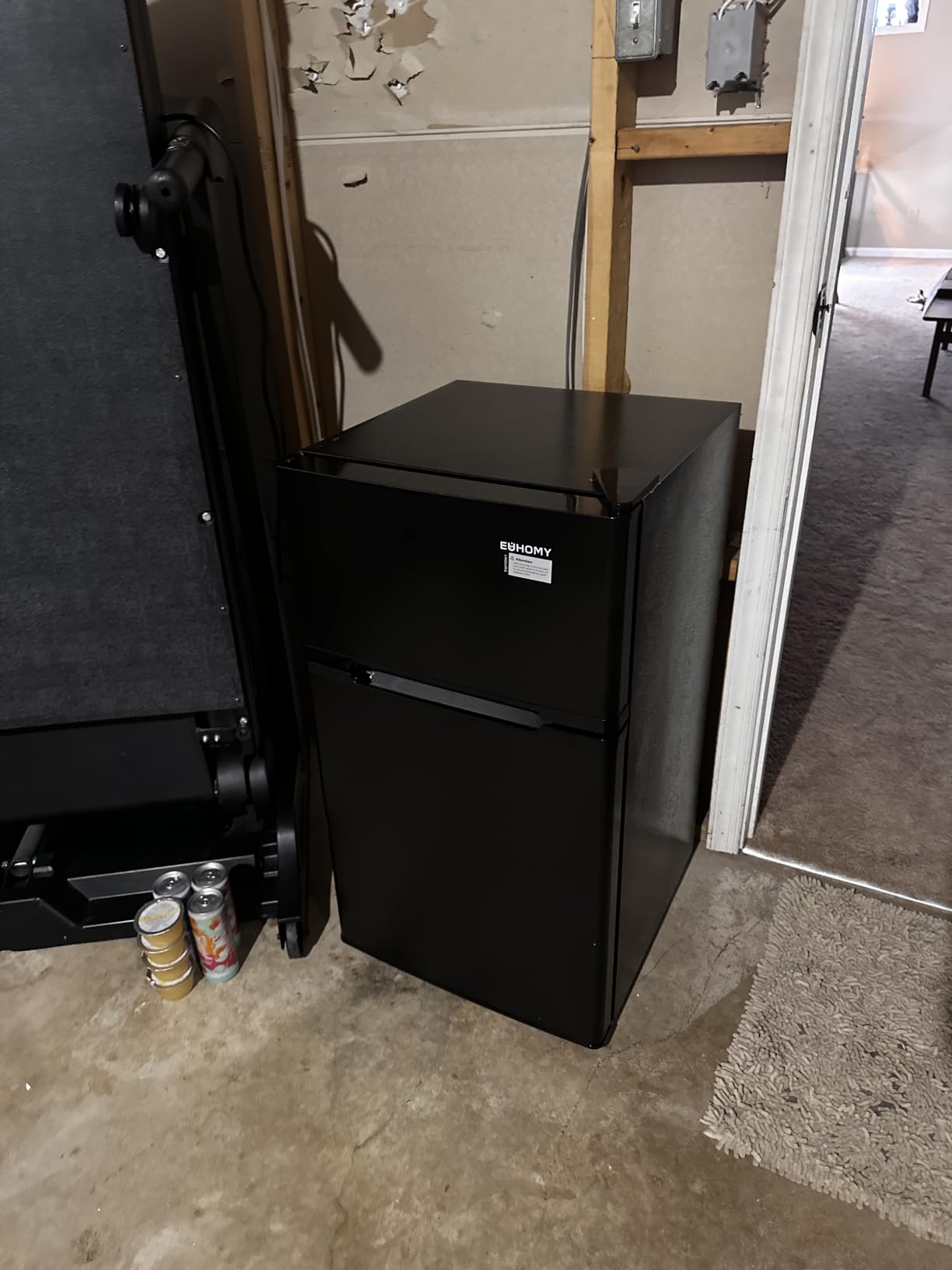 EUHOMY 3.2 Cu.Ft Mini Fridge with Freezer, 2 Door Mini Refrigerator, Black customer photo 2
