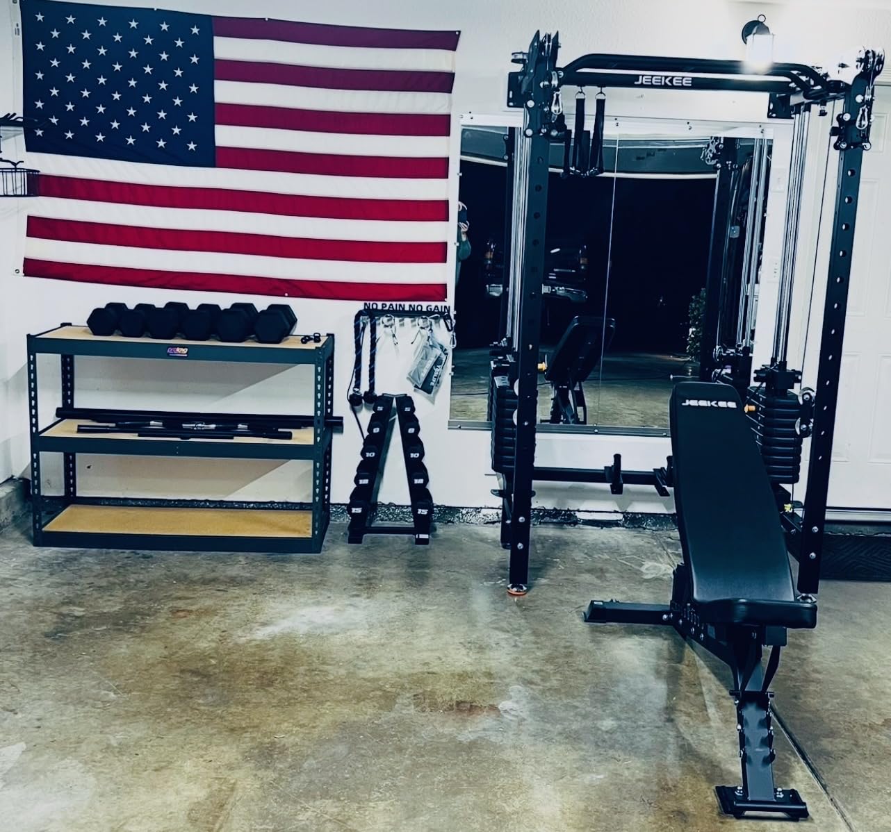 CAP Rubber Coated Dumbbell Weights, Free Weights for Home Gym Strength Training, Anti-Roll Hex Dumbbells with Black, Chrome & Comfort Grip Handles, Singles customer photo 2