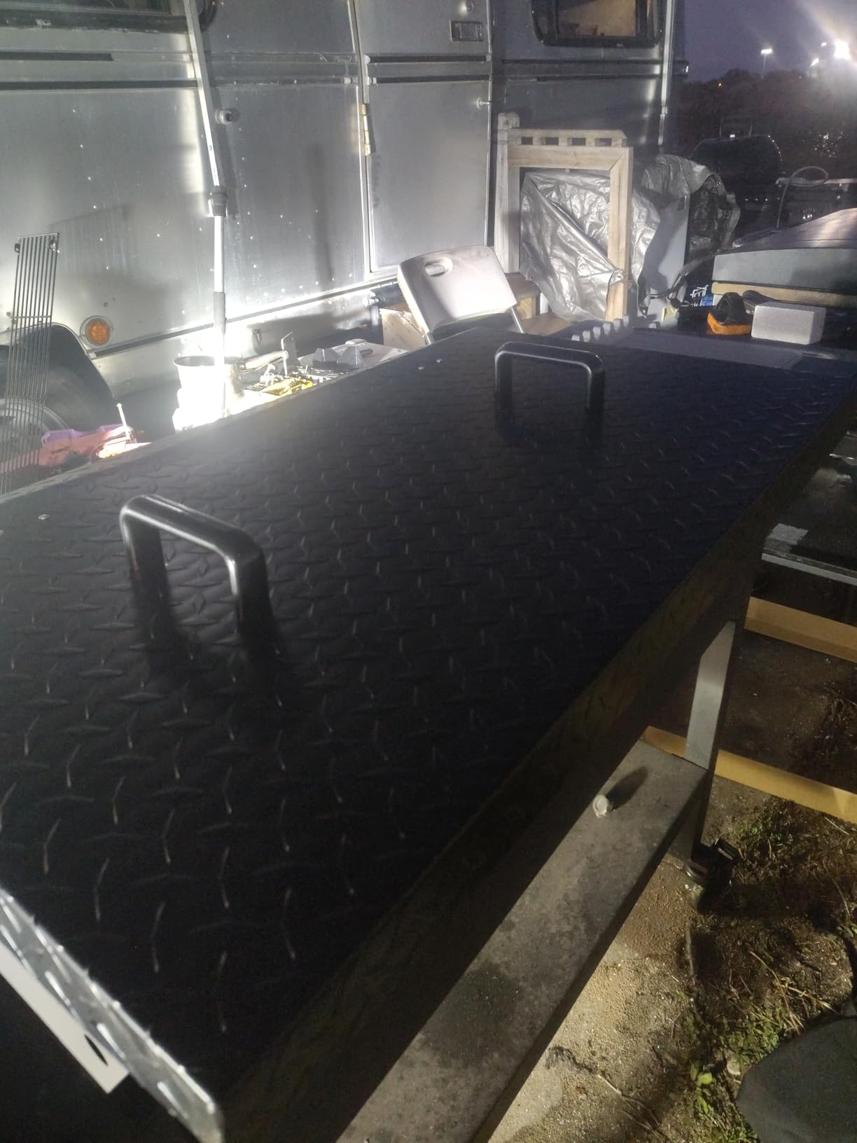 HECASA Outdoor 36”Griddle Grill Hard Cover Lid with Handle Aluminum Black customer photo 2