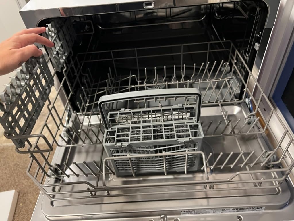 COMFEE' Countertop Dishwasher Portable, 6 Place Settings, Energy Star | 8 Washing Programs for RVs, Dorm& Apartment, Speed, Baby-Care, ECO & Glass, Quiet, White, Space-saving Design customer photo 2