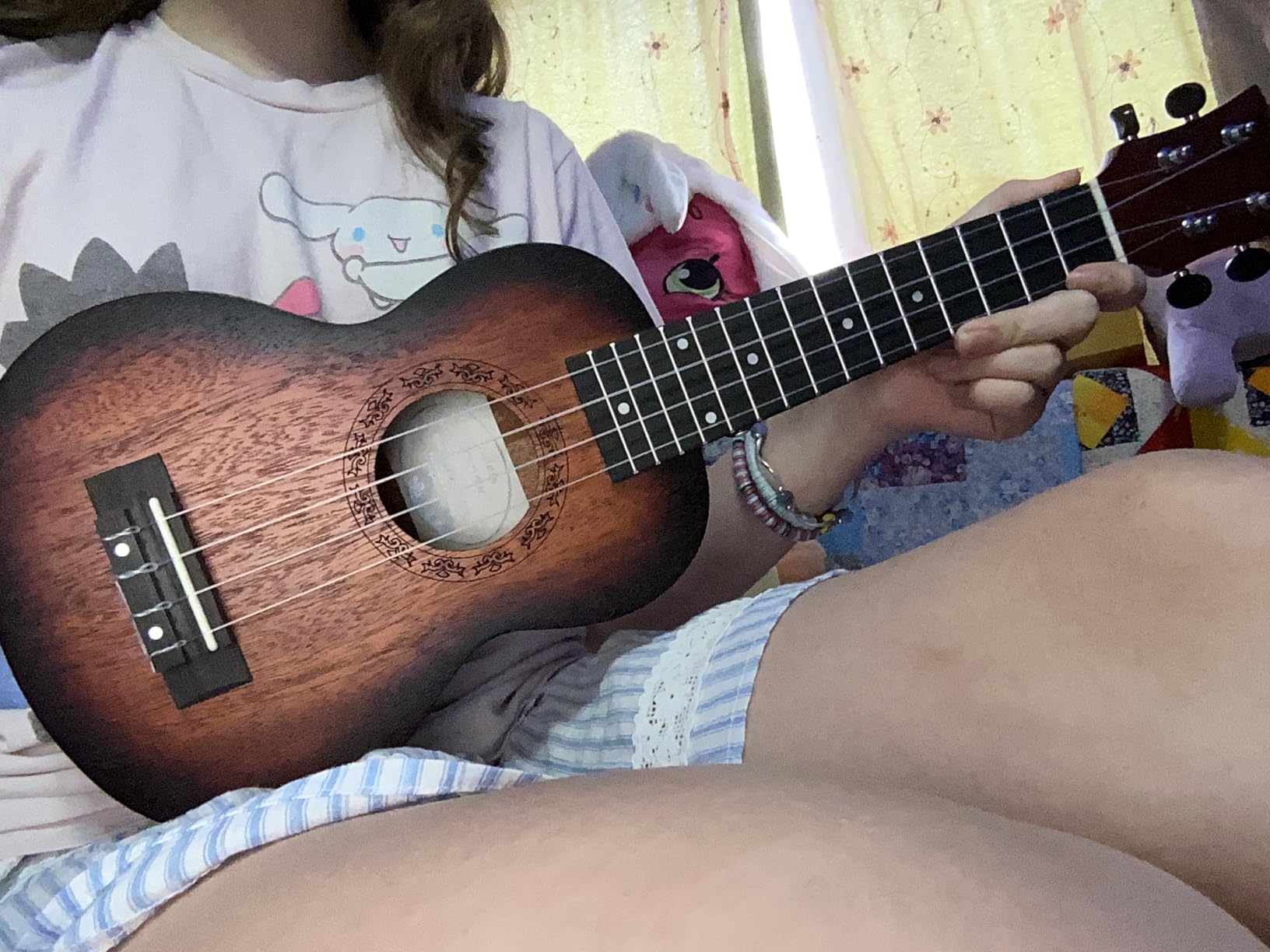 AODSK Soprano Ukulele for Beginner 21 Inch Ukelele Kit with Gig Bag StrapTuner Nylon String 4 Picks Cloth Online Lesson Holiday Gift customer photo 2