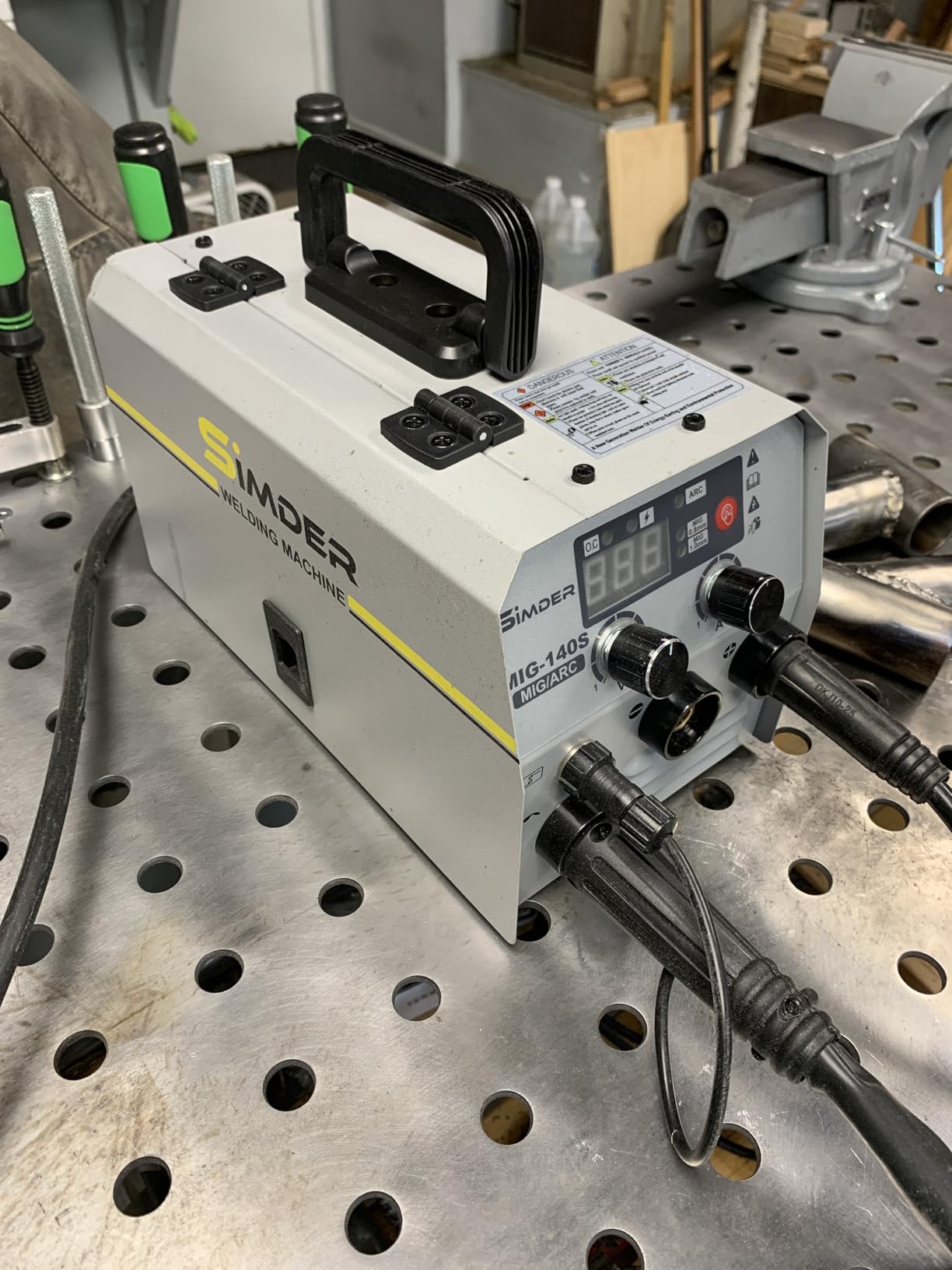 SSimder 140A MIG Welder 3 in 1, Dual Voltage Flux Core Lift TIG Stick | Auto Repair, Farm Fence, Home DIY, Garage Projects, Zero HF Interference, Synergic Control, 0.5lbs Wire Included customer photo 2
