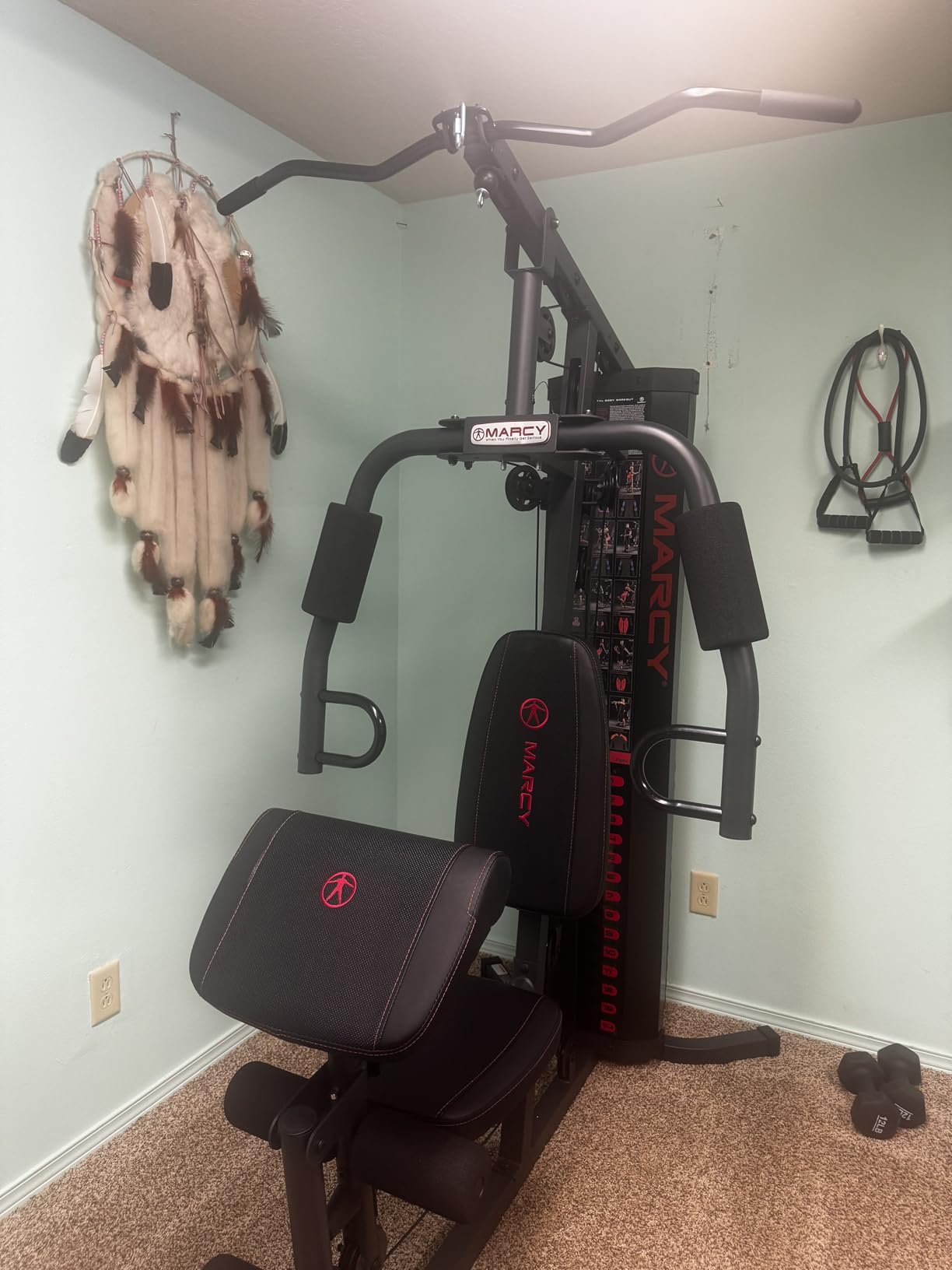 Marcy Multifunction Steel Home Gym 150lb Weight Stack Machine customer photo 2