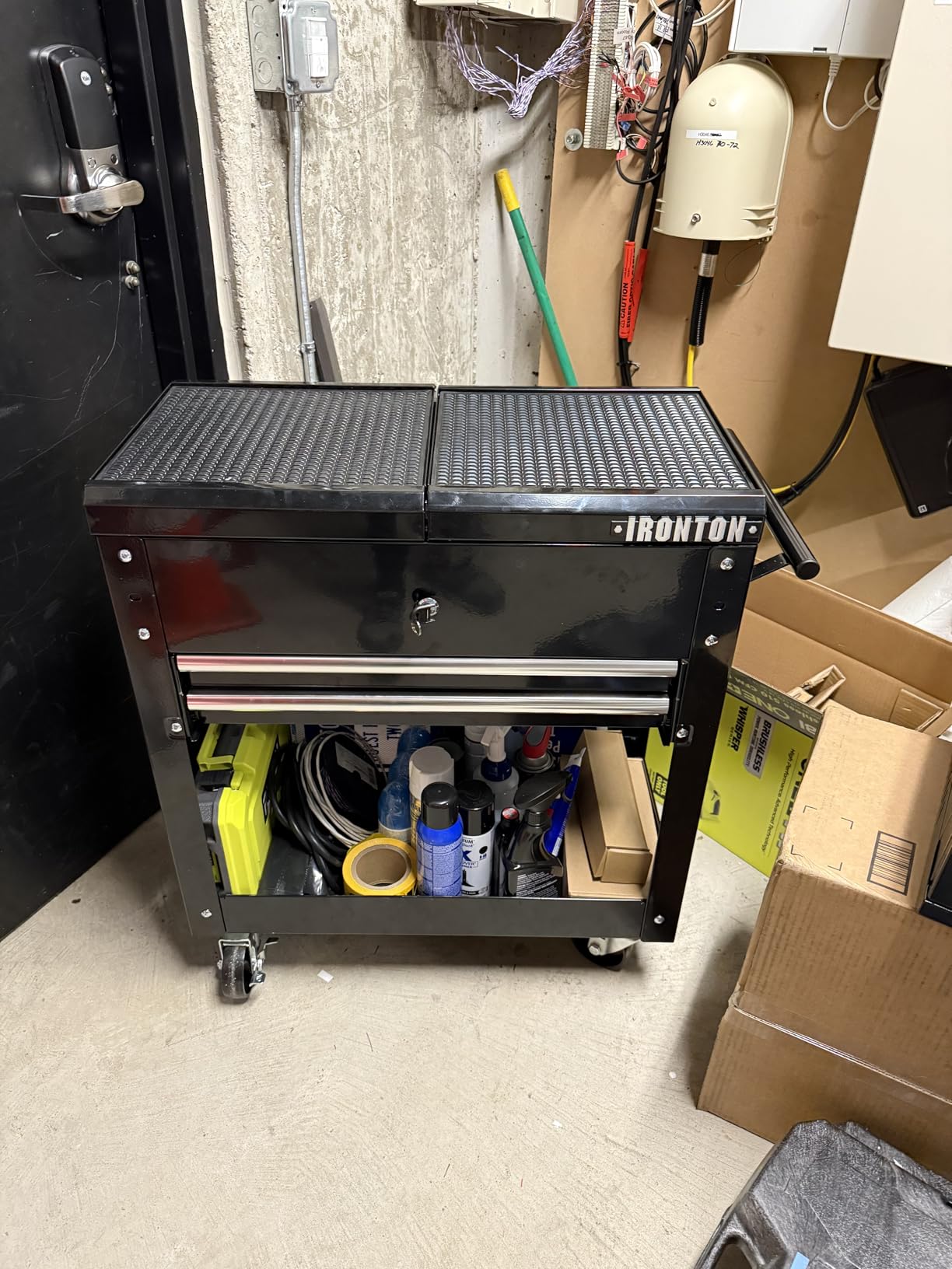 Ironton 28in. 2-Drawer Rolling Tool Cart, 350-Lb., Locking Drawers customer photo 1