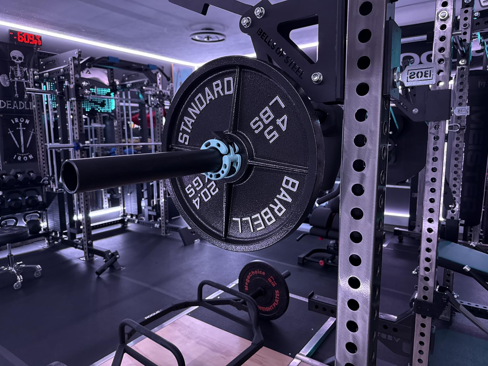 Steel Olympic Plates 175LB Set - 2 inch Olympic Hammertone Coated 2x 2.5lb, 5lb, 10lb, 25lb, & 45lb for Weight Lifting Training customer photo 2
