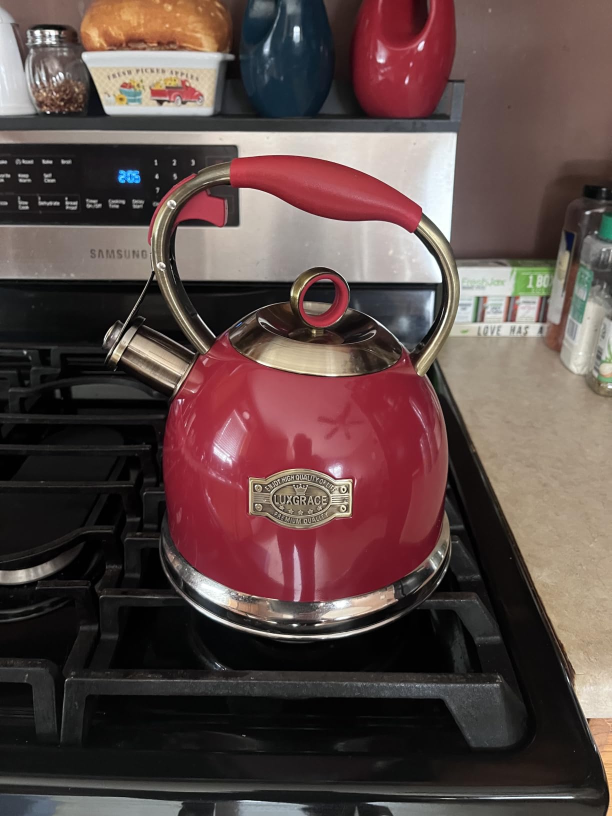 Whistling Stovetop Tea Kettle Food Grade Stainless Steel, Hot Water Fast to Boil for Stove Top-3.0Q customer photo 1