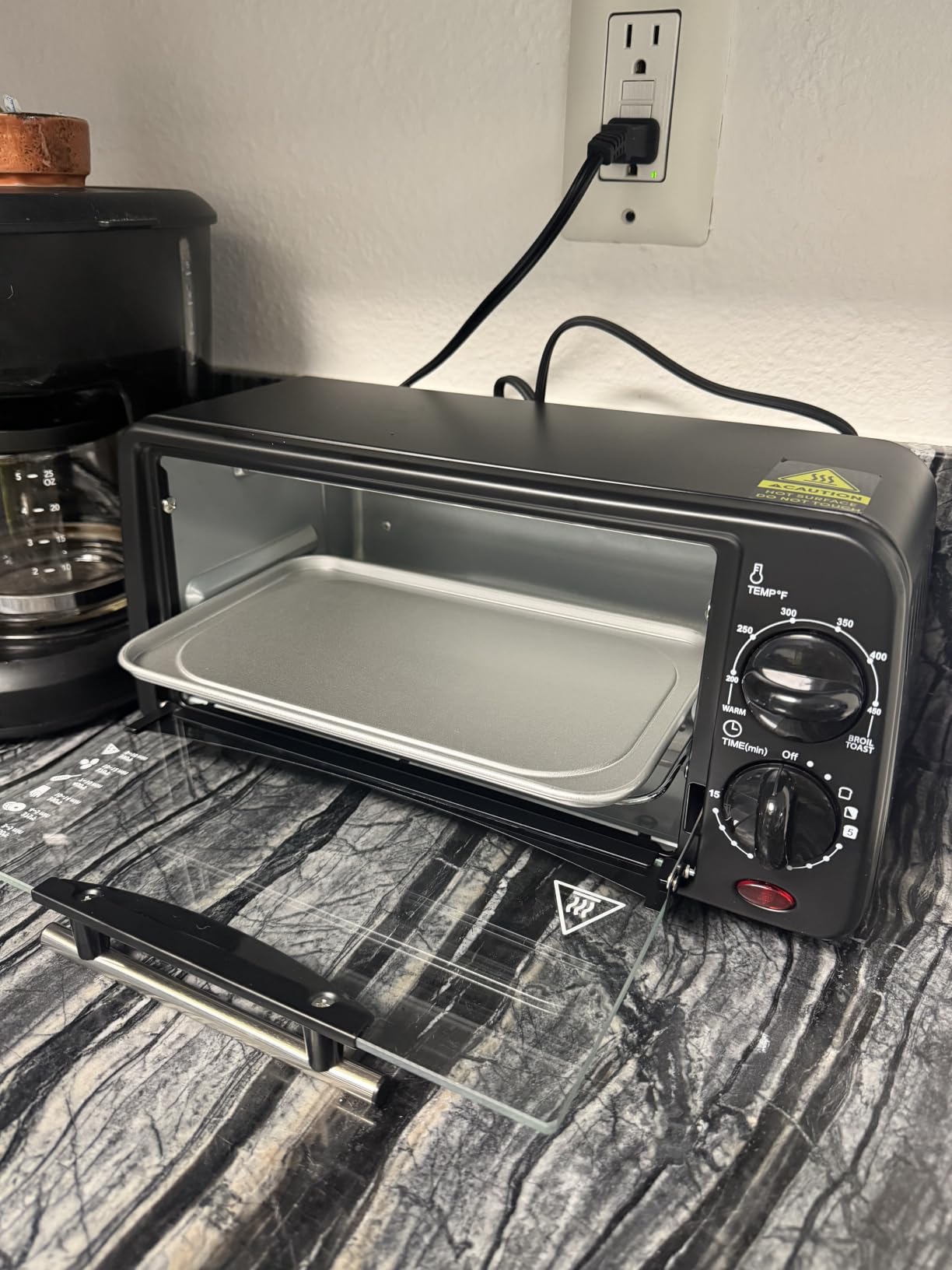Elite Gourmet ETO236 Compact 2-Slice Toaster Oven, 15-Min Timer, Black | Bake, Broil, Toast & Adjustable Temperature, Countertop Design - fits small kitchens, dorms and RVs customer photo 2